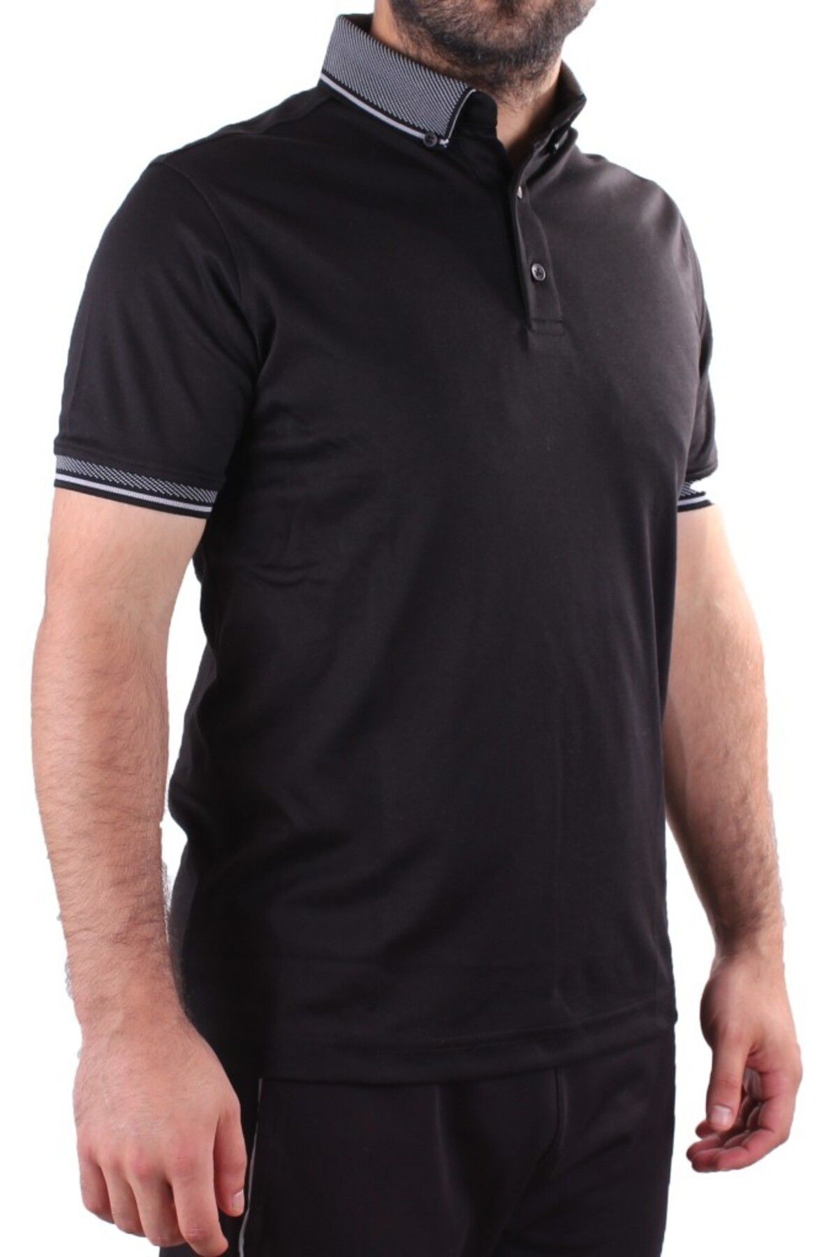 Twister Jeans Twister 2305 Siyah Günlük Kısa Kol Normal Kesim Pamuklu Polo Yaka Erkek Tişört