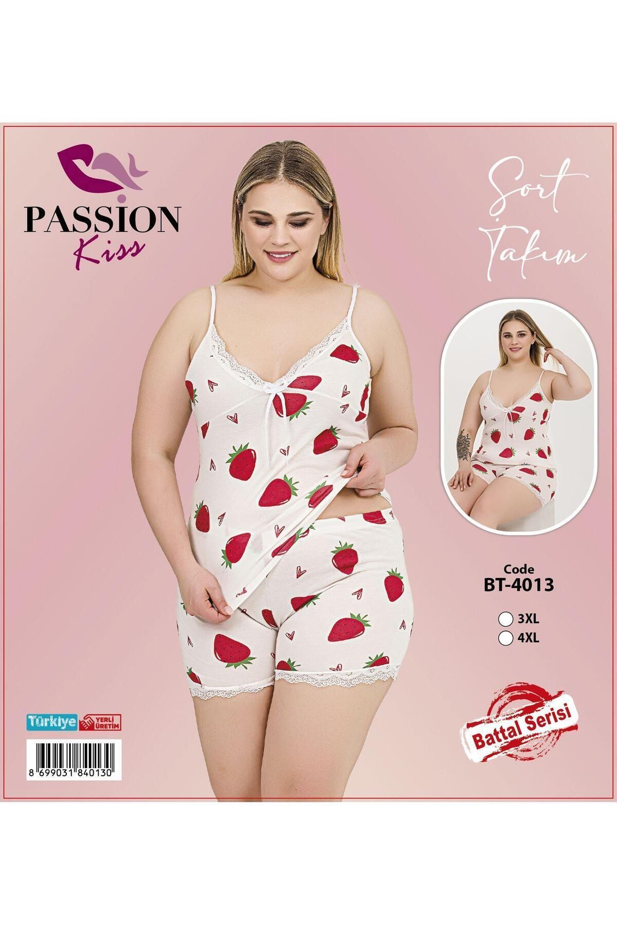 Emir Store İp Askılı Büyük Beden Kadın Pijama Takımı
