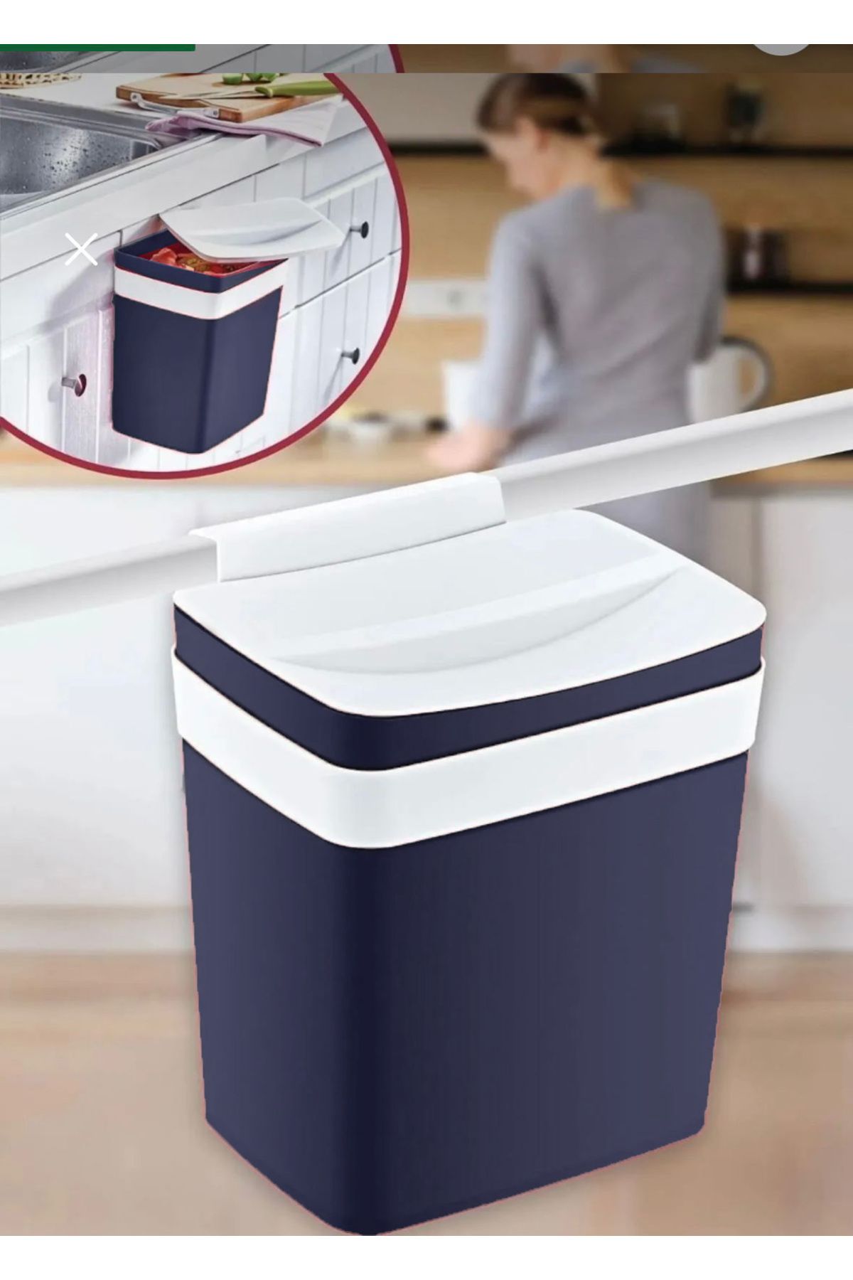 SİHİRLİ AYAKLAR Asılabilir Pratik Çöp Kutusu Soft Askılı Çöp Kutusu 8,5lt 19x22cm