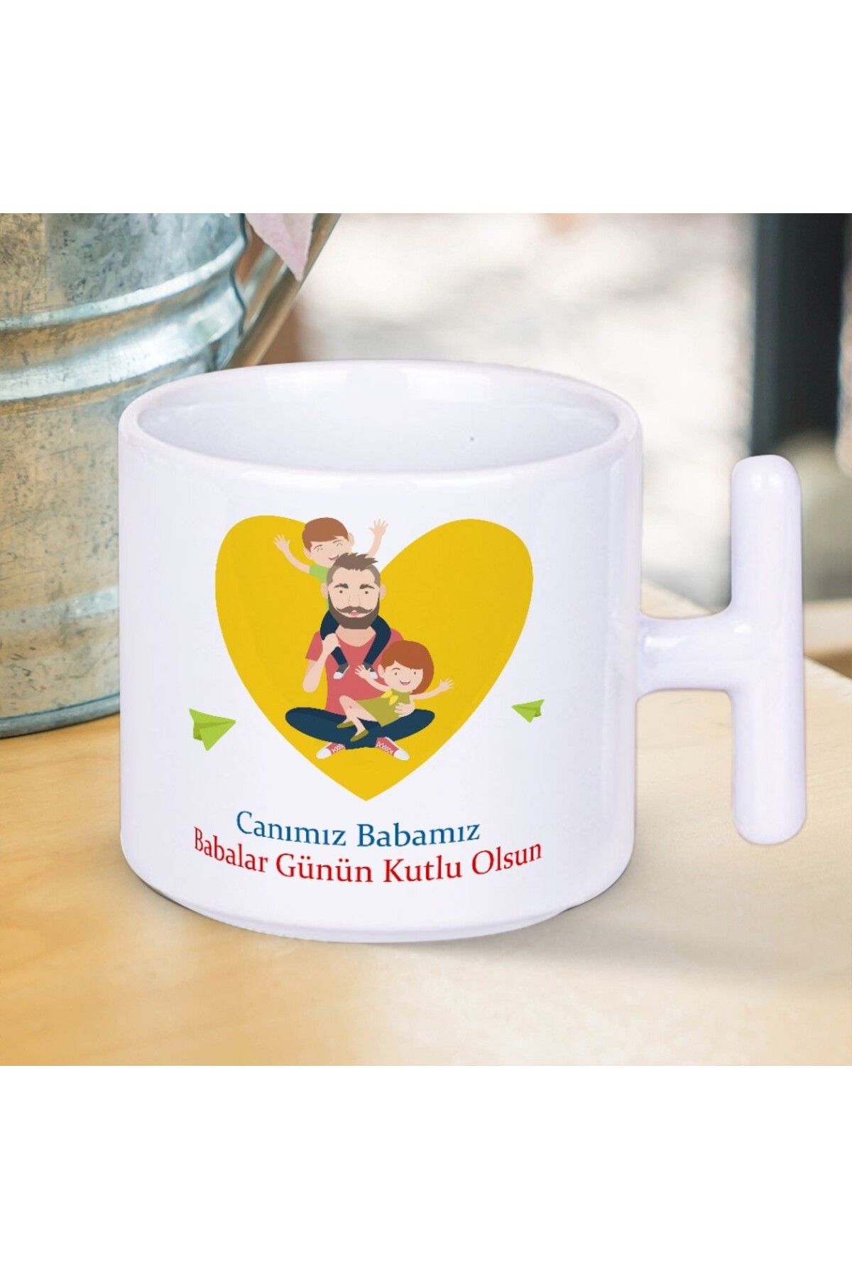 Nostaljik Lezzetler Canımız Babamız Babalar Günün Kutlu Olsun Yazılı Hediyelik T Kupa Bardak-2