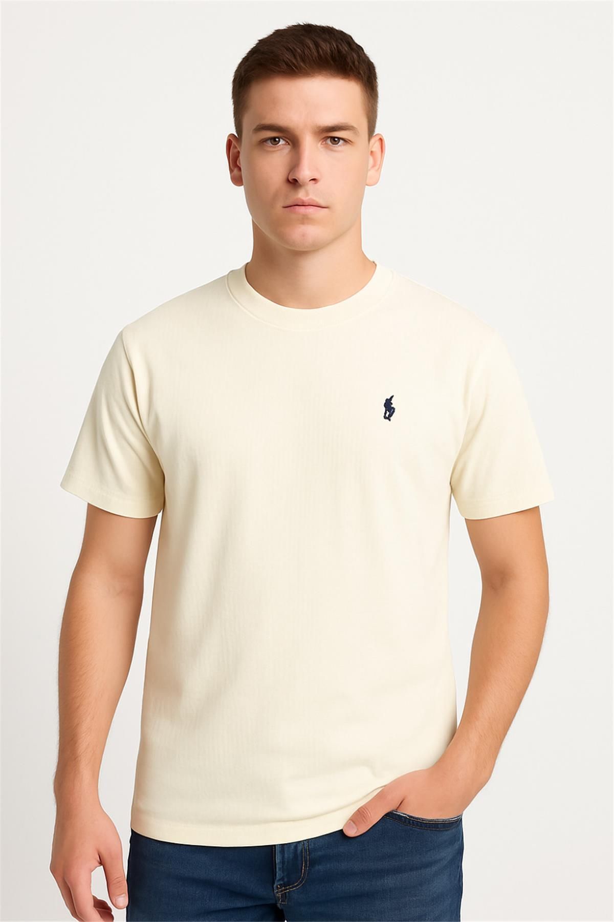 Polo T-SHİRT BEYAZ GOFRE KUMAŞ POLO