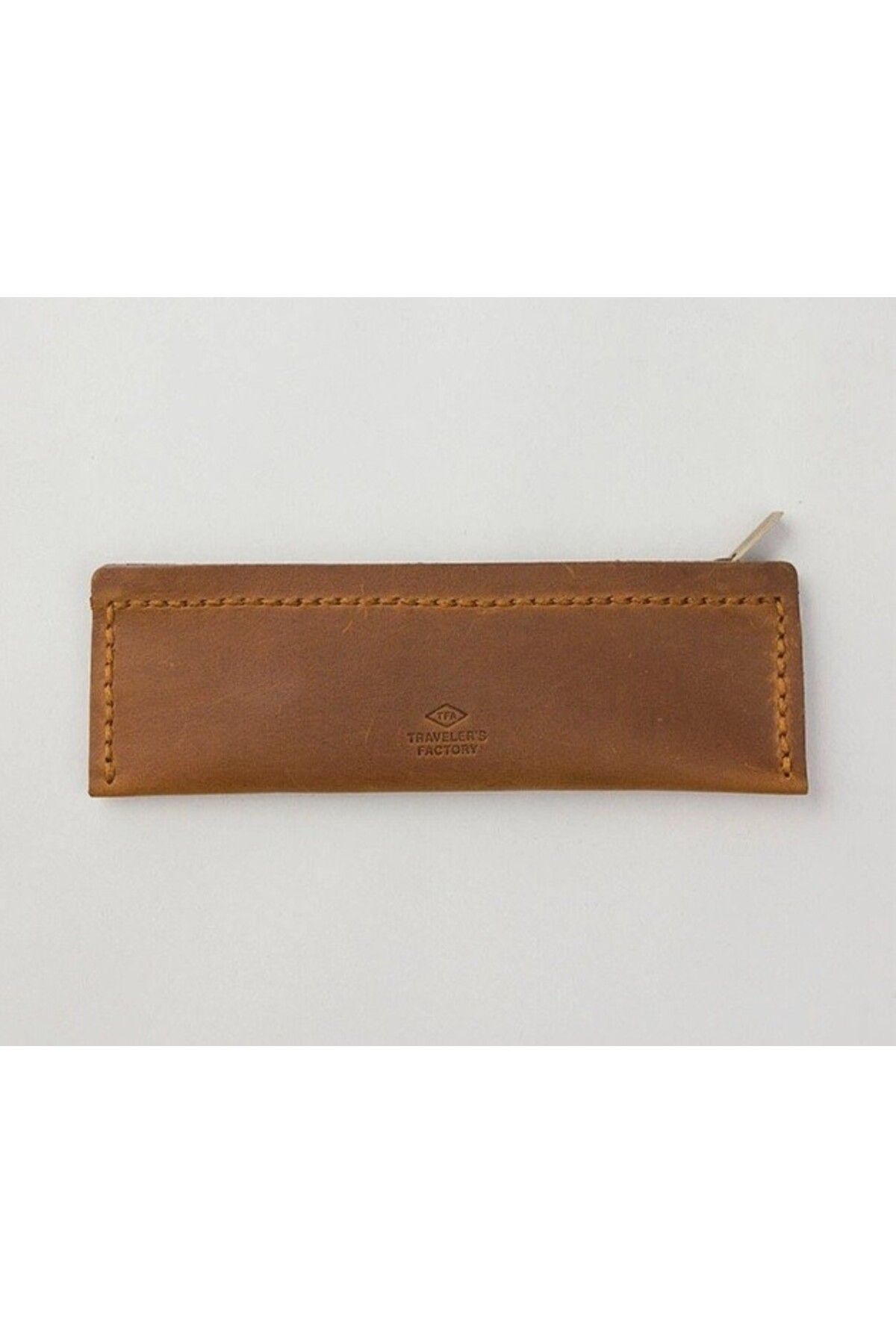 TRAVELERS Traveler's Company Leather Pen Case Small Camel - Kalem Kutusu
