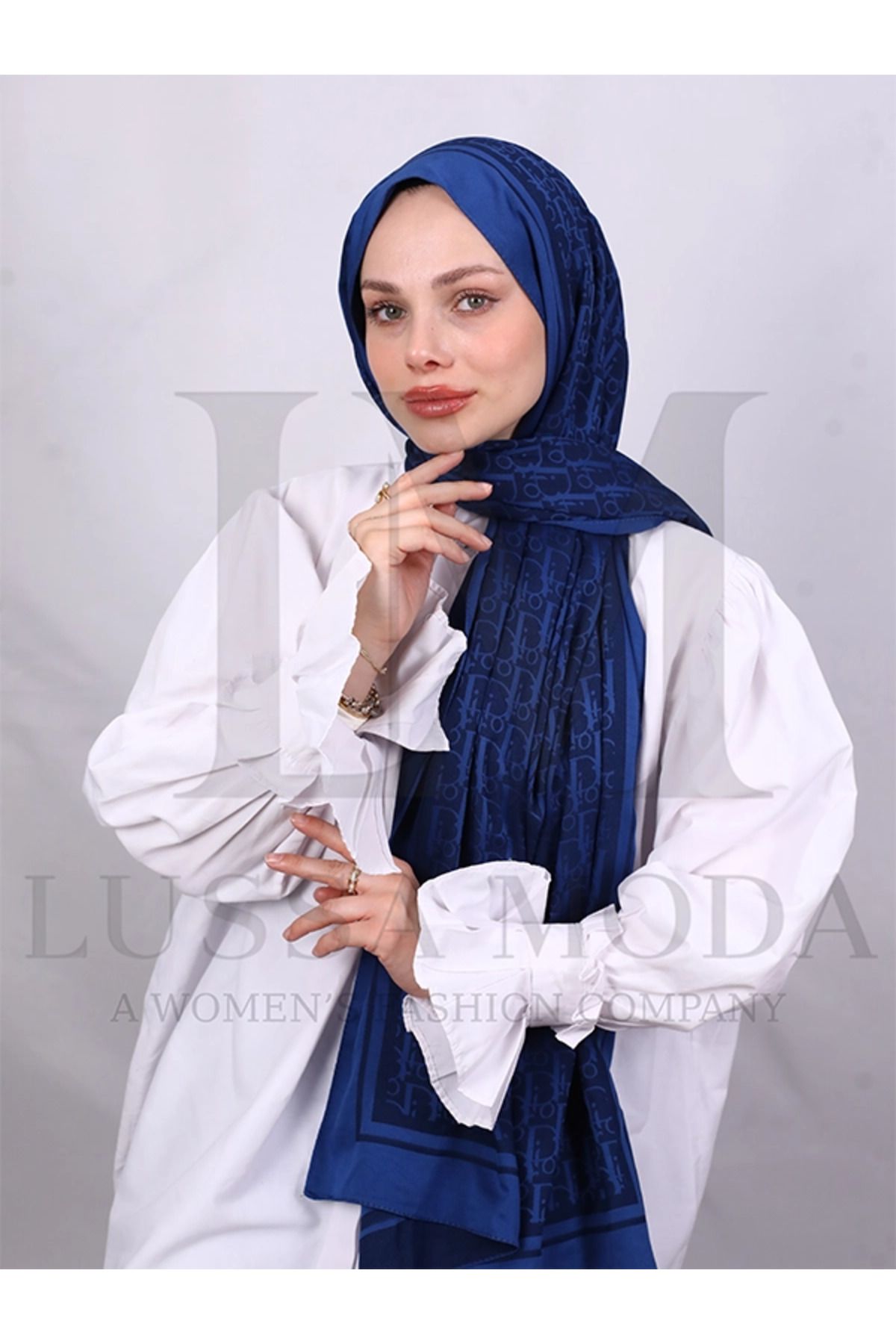 LUSSAMODA D DESENLİ ÇİFT TARAFLI ŞAL