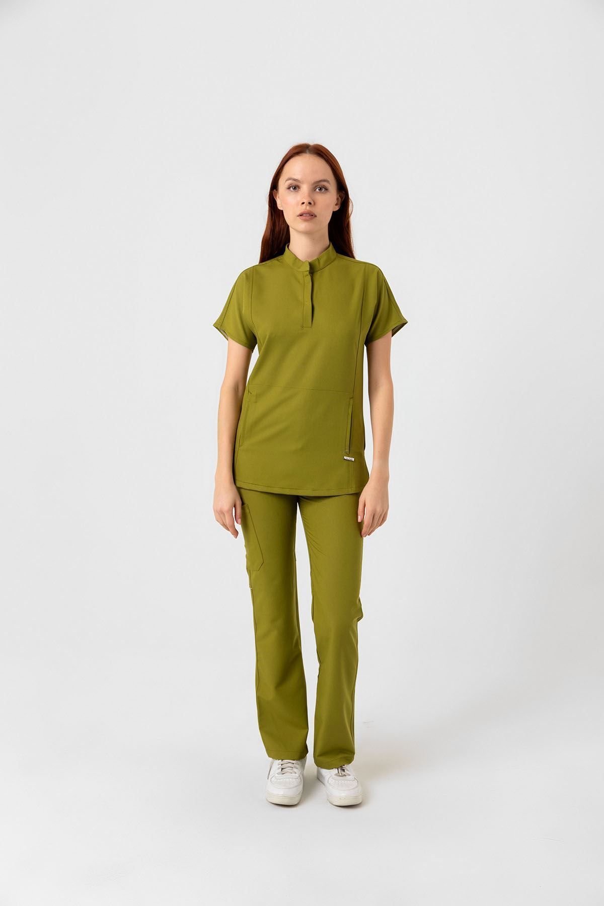 Onur Forma Scrubs New Line Kadın Takım - Yağ Yeşili