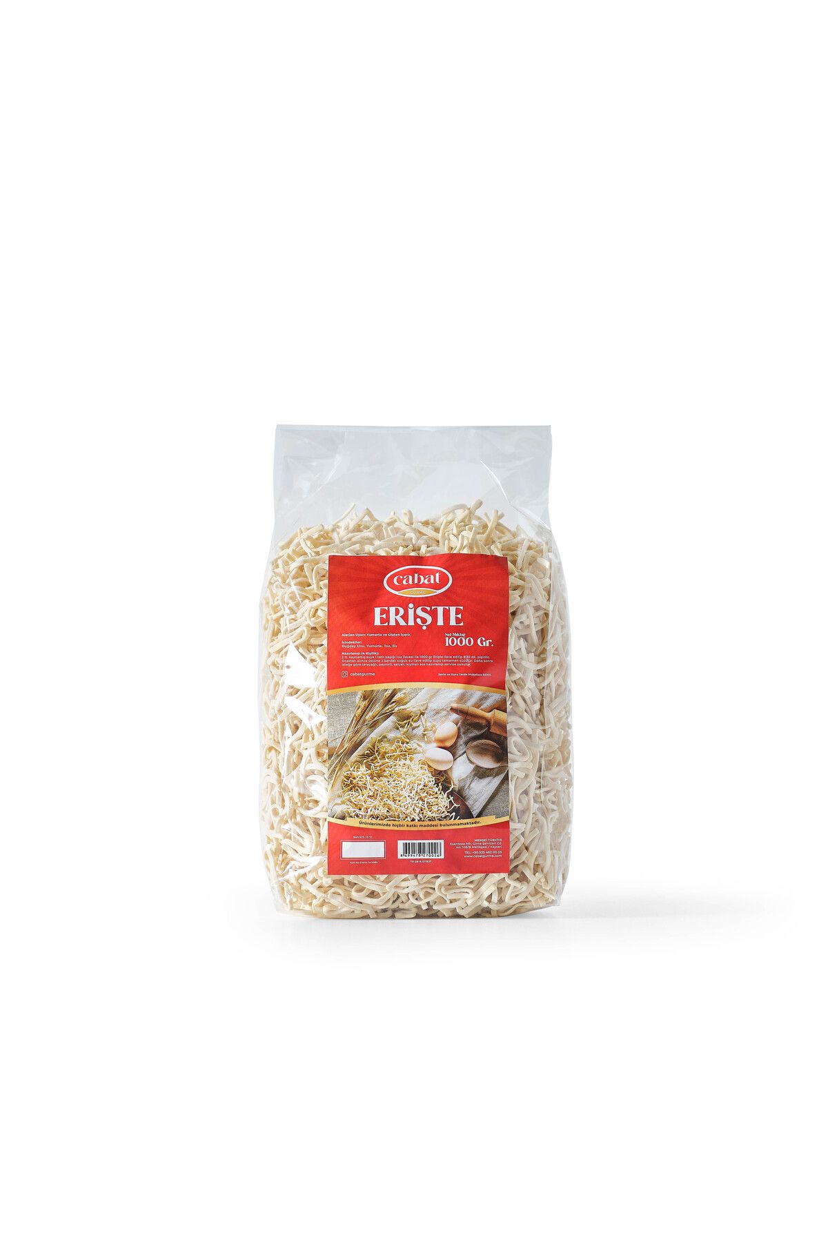 Cabat Gurme El Yapımı Katkısız Erişte Makarna