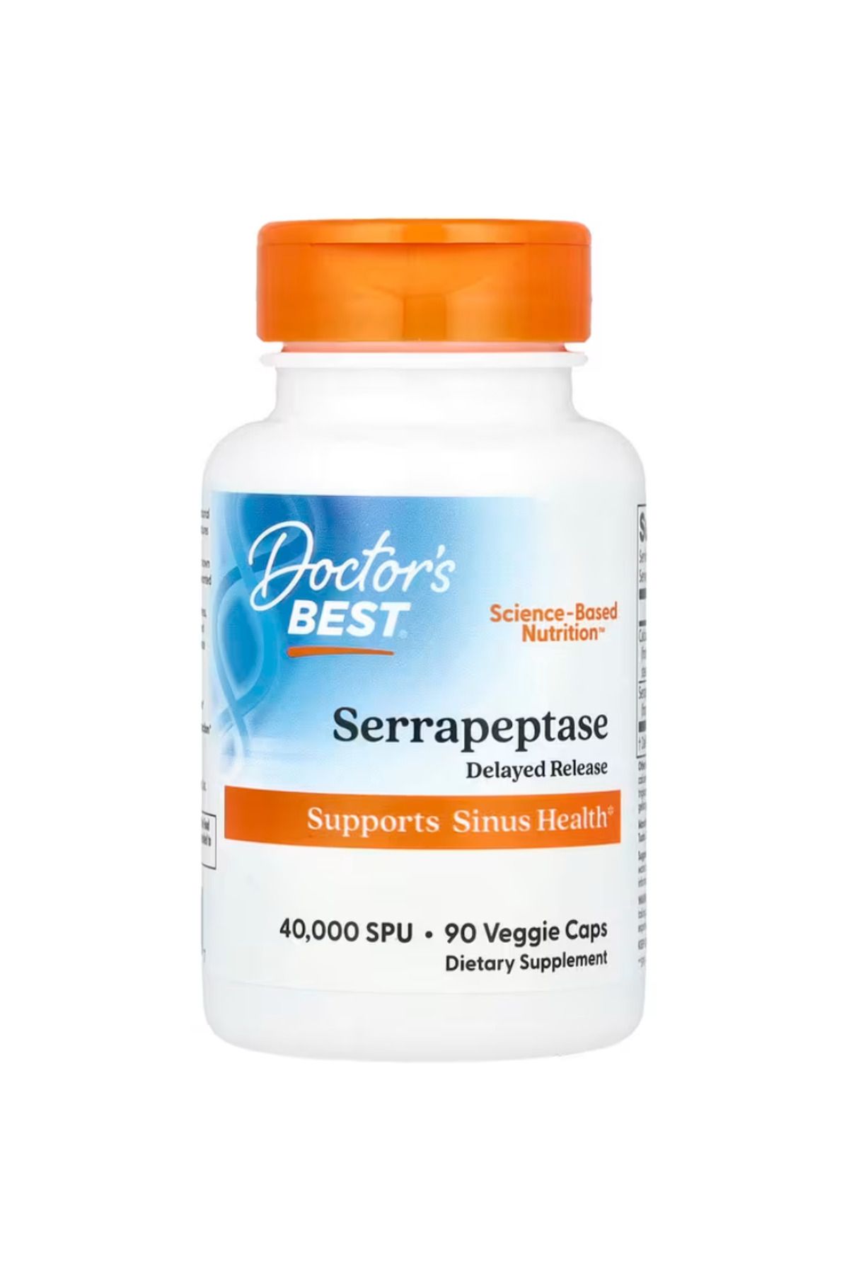 Doctor's Best , Serrapeptase 40,000 SPU 90 Veggie Caps