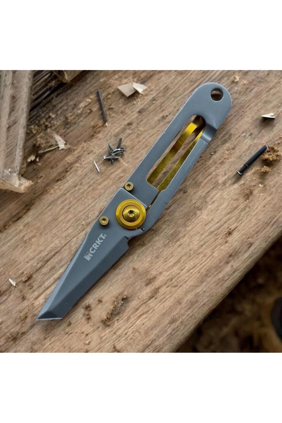 playzone Crkt 5500 Mini Gold Titayum 14 Cm Kamp Çakısı
