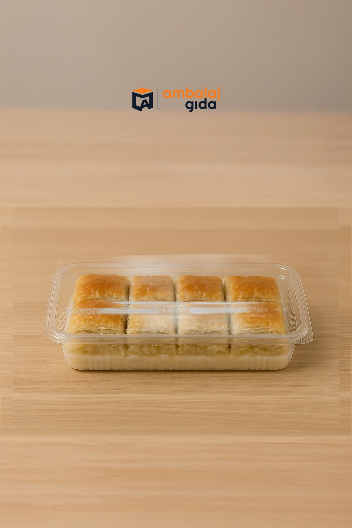 SPİ 500 GR BAKLAVA SIZDIRMAZ Saklama Kabı Tatlı Kuruyemiş Plastik Kapaklı Kase - 100 adet