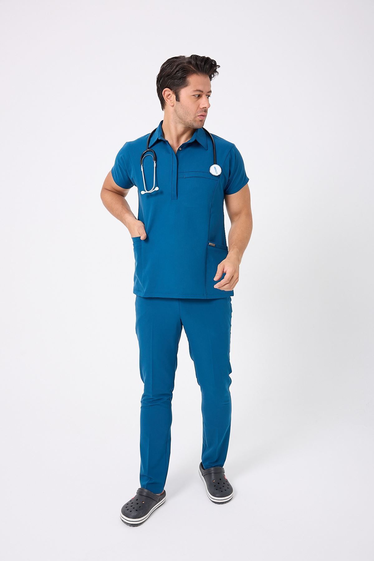 Onur Forma Scrubs Planet Erkek Takım - Petrol Mavi