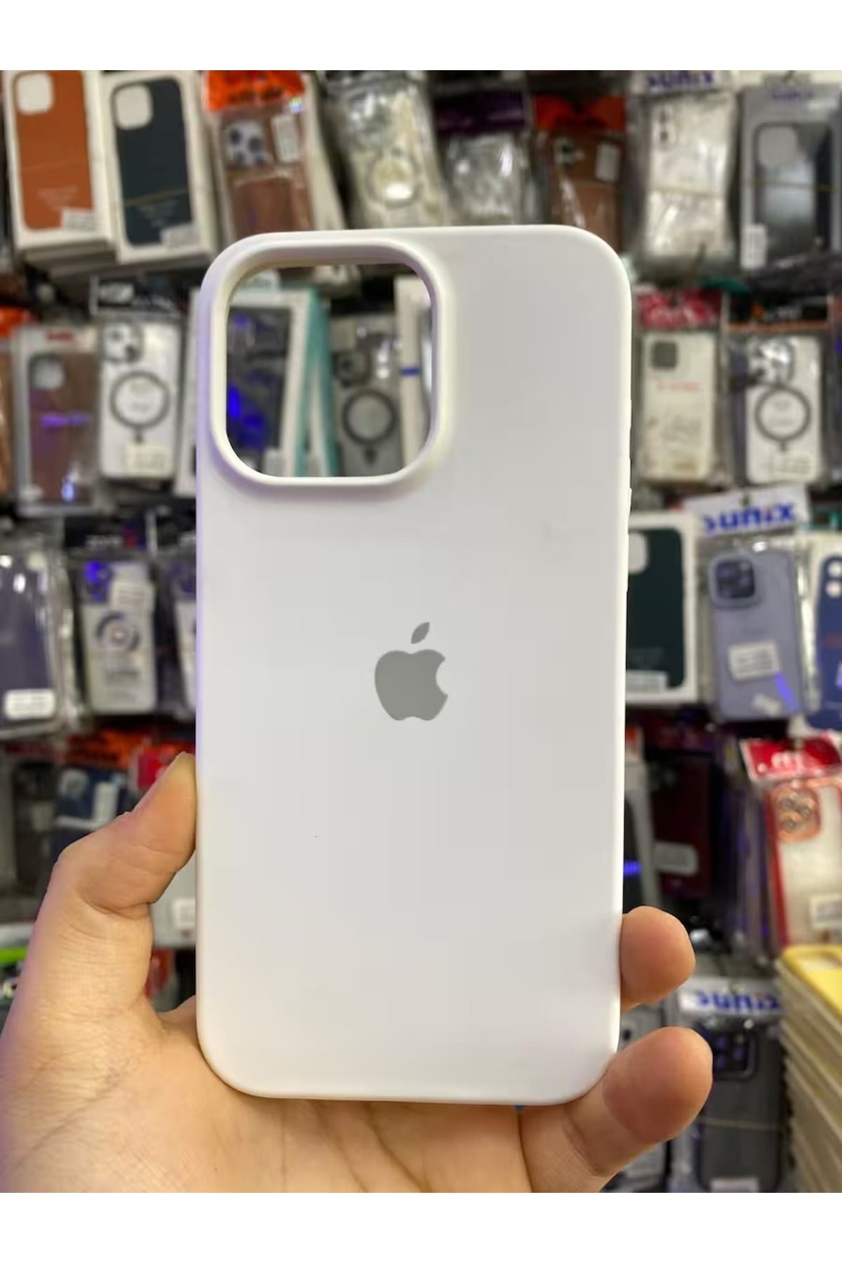 Soffany İPHONE 13 PRO UYUMLU LOGOLU LANSMAN İÇİ KADİFE KILIF