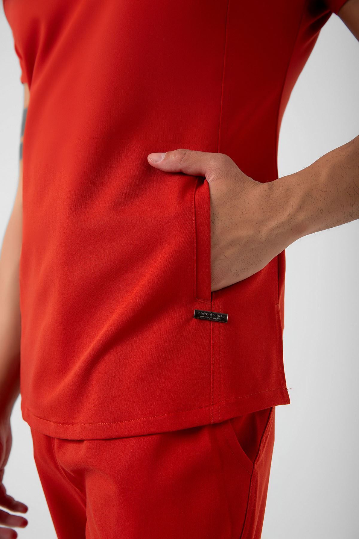 Onur Forma Scrubs New Line Erkek Takım - Kırmızı