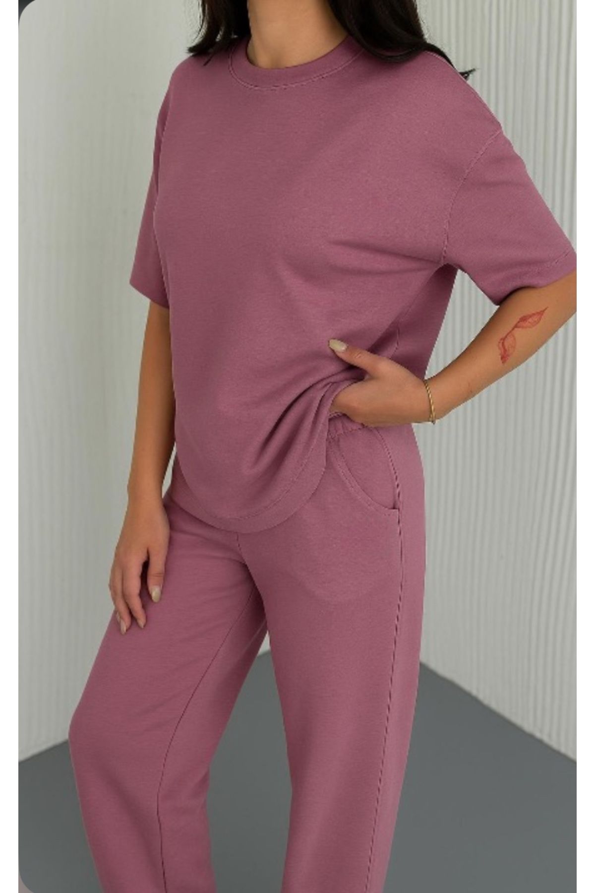 MODA Ola Premium T-Shirt Palazzo Pantolon Takım