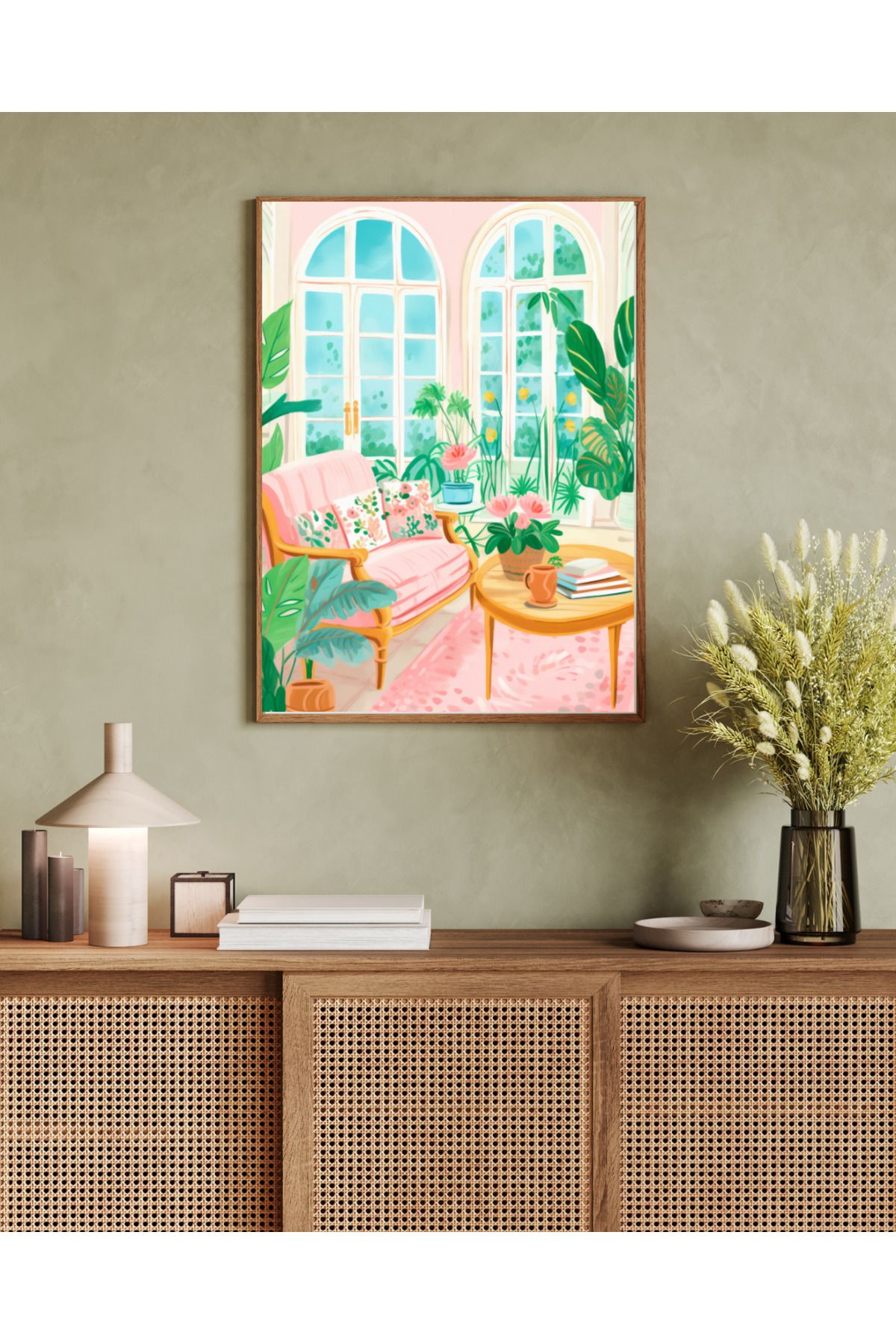 woodhomeworks tek parça salon ofis dekor tablo