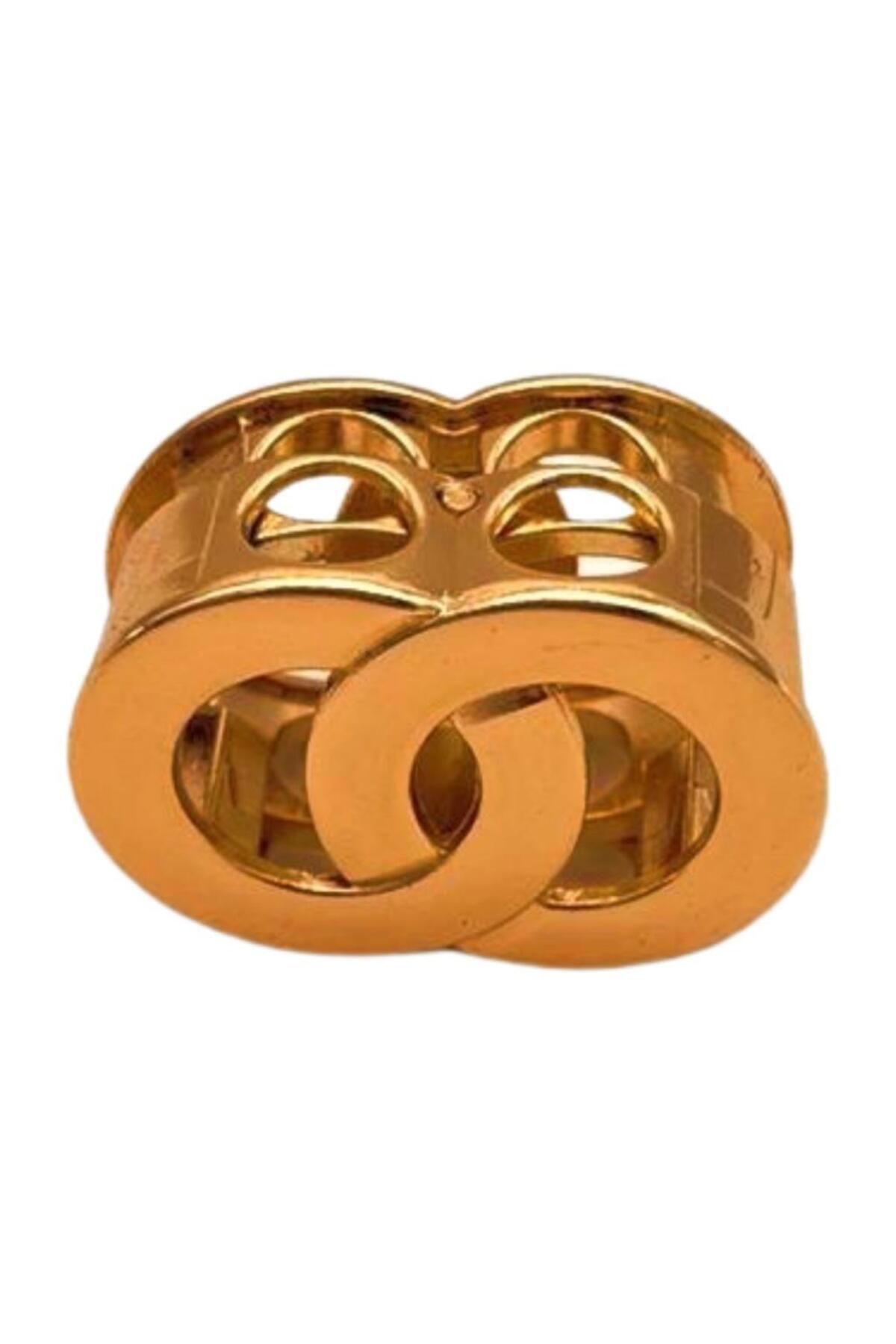 angel çanta aksesuar Angel Çanta Aksesuar Light Gold Çift Halka Yaylı Büzgü Aparatı