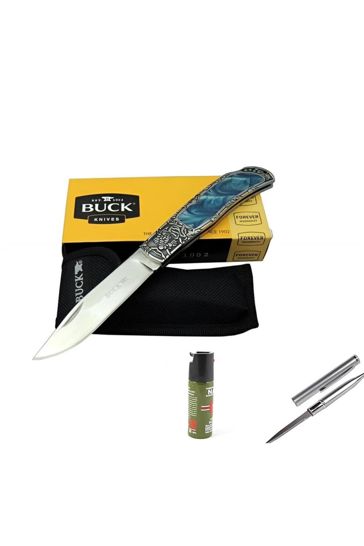 alsepeteavm Kişiye Özel Buck Mavi Çakı BK-009BL-23 CM