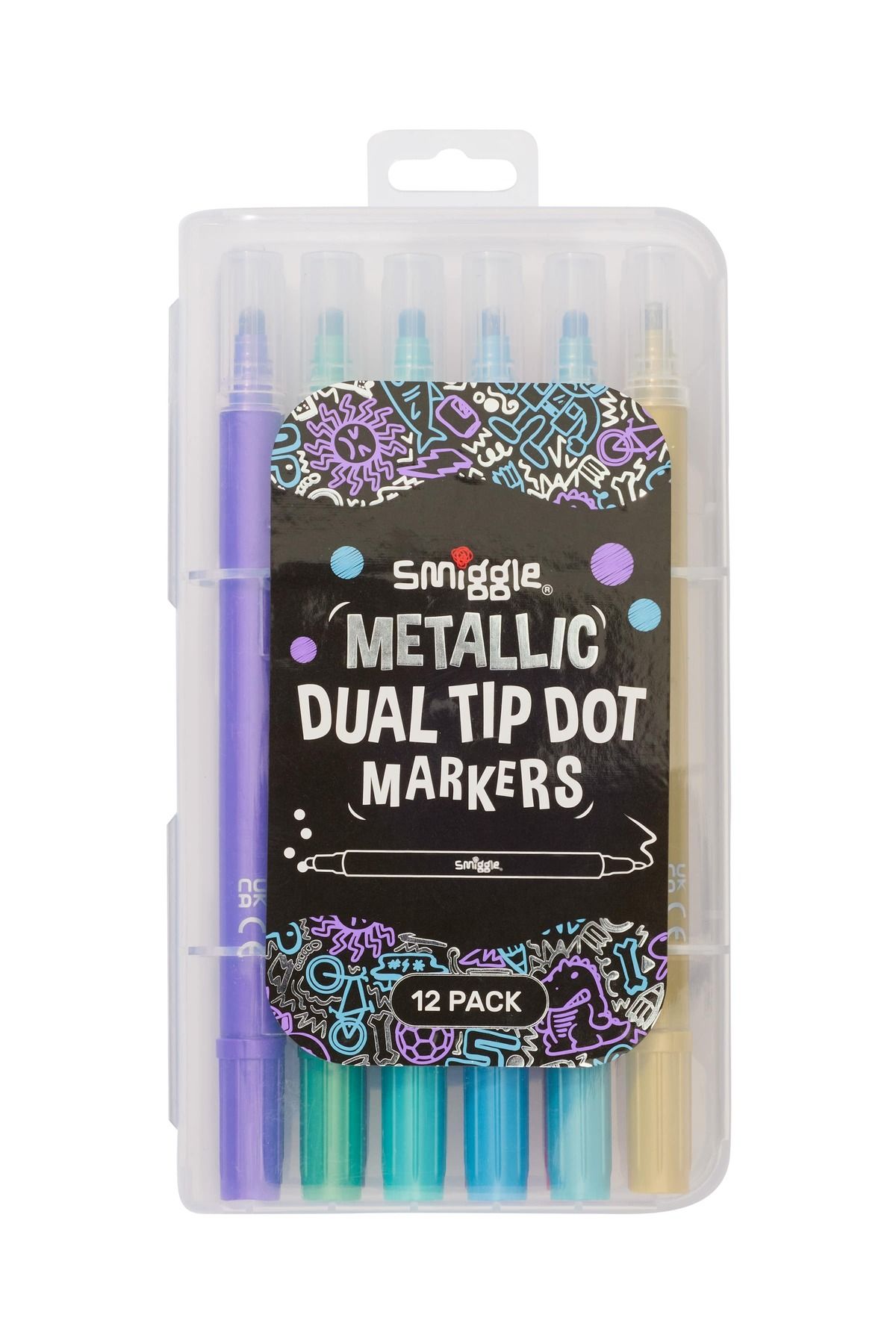 SMIGGLE Metalik Çift Uçlu Nokta İşaretleyiciler Paketi X12