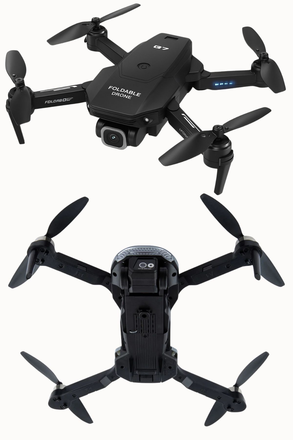 BGGTech G7 Pro Drone Çift Kamera, Katlanabilir, Kumandalı, 500 Metre Menzilli Yedek Bataryalı