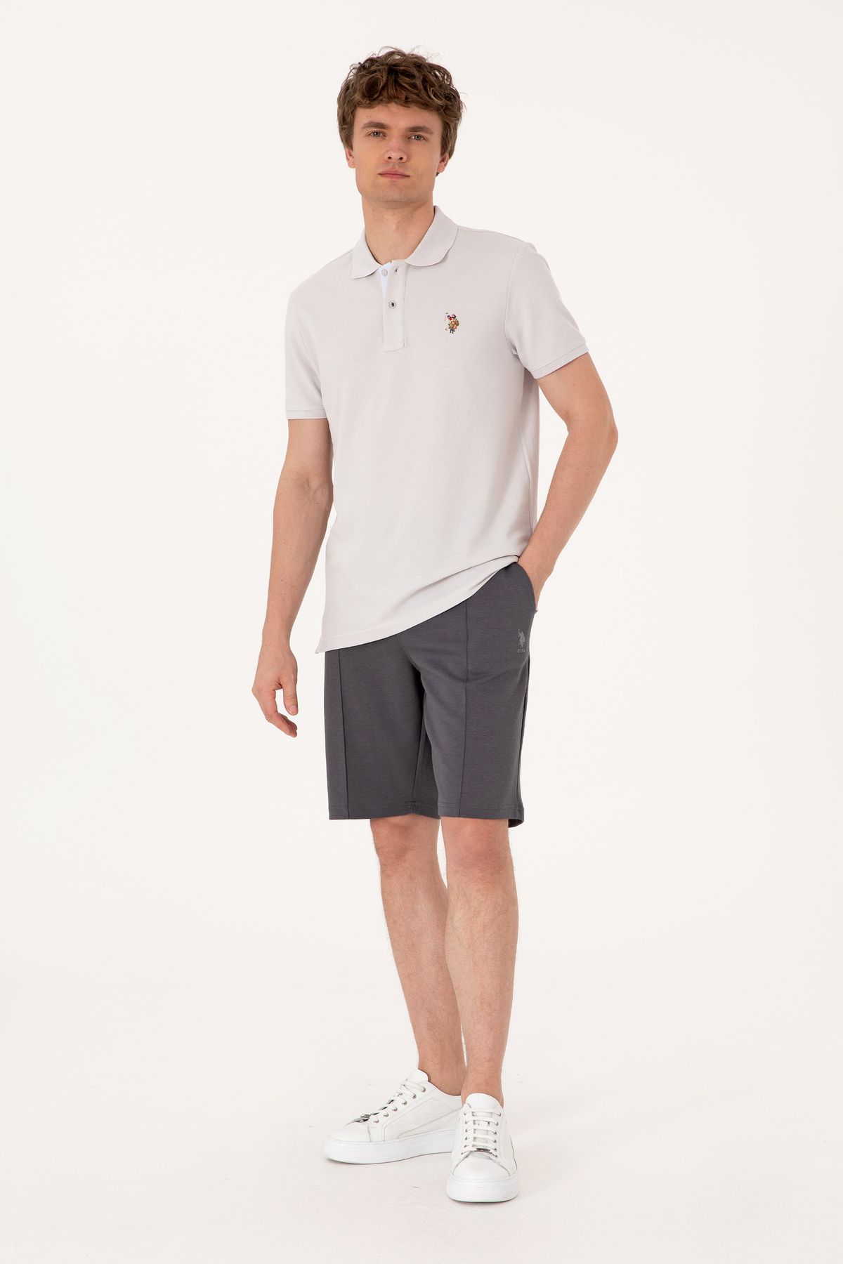 U.S. Polo Assn. Erkek Antrasit Örme Şort 50305925-VR006