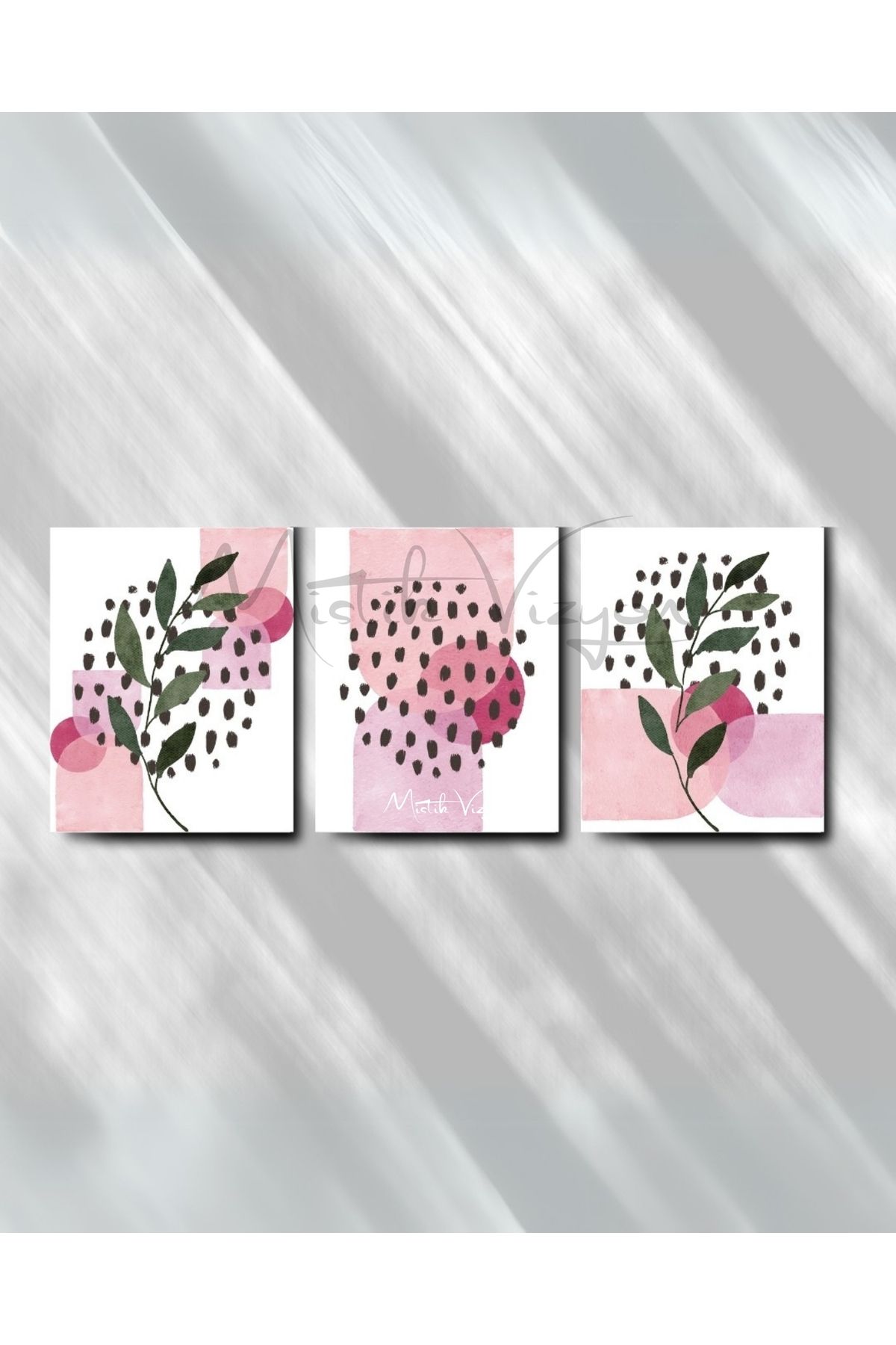 Mystic Art Minimalist & Modern 3'lü Kanvas Tablo Seti