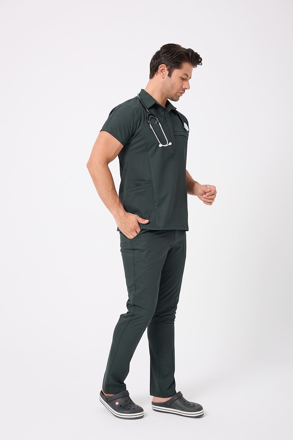 Onur Forma Scrubs Planet Erkek Takım - Avcı Yeşili
