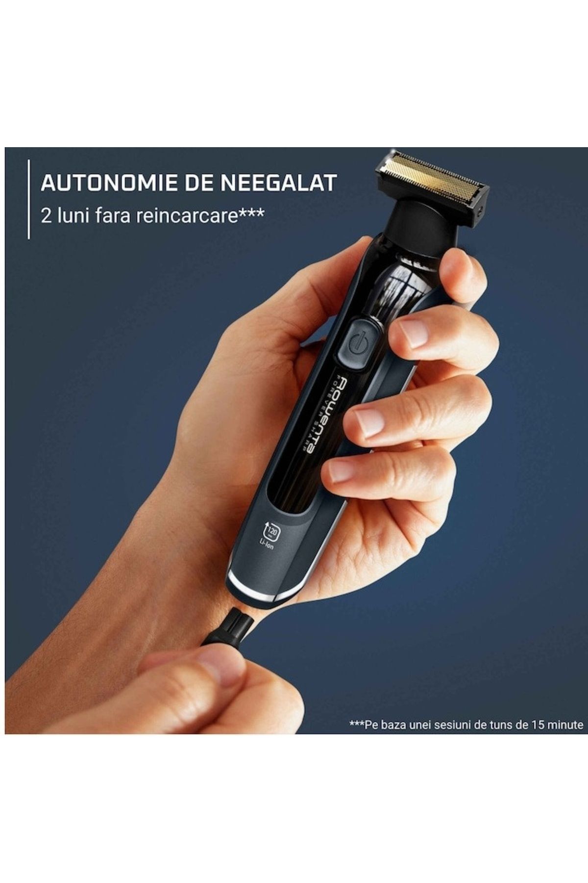 Rowenta-Forever Sharp Ultimate TN6204E0 trimmer, c 120 min autonomy, 18 settings, wet & dry, black 6