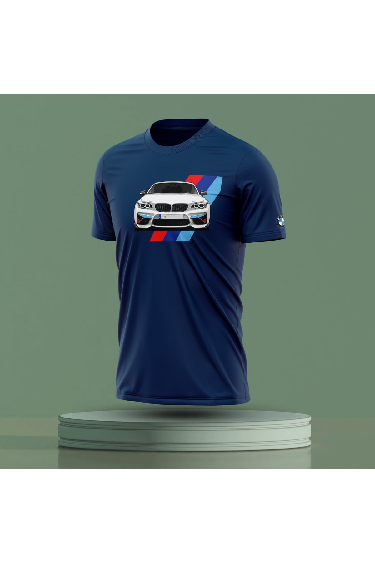 Bulvar Lee Erkek Sıfır Yaka Bmw Pamuklu T-Shirt