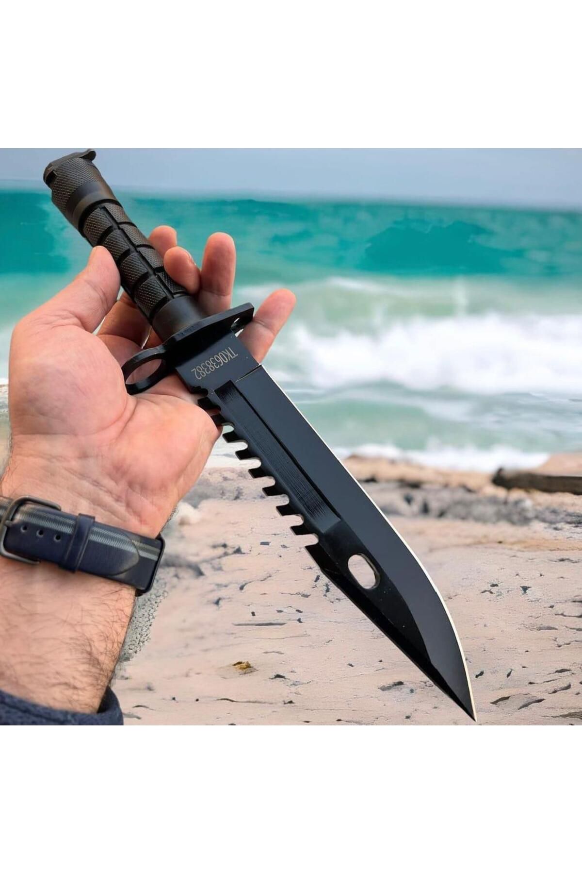 alsepeteavm M9 Bayonet Siyah Kamp Avcı Bıçağı