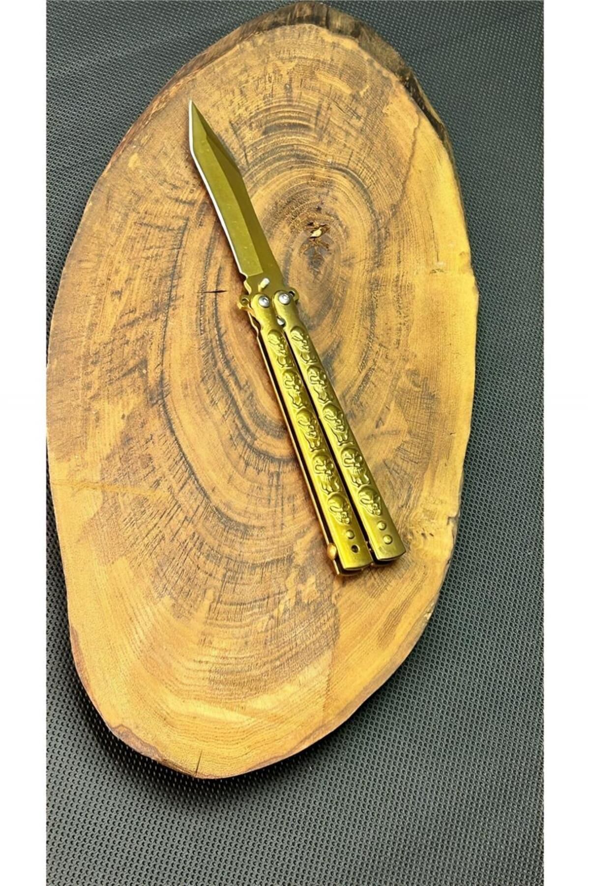 alsepeteavm Kişiye Özel 21 cm Kello Çakı Kemer Klipsli Kuru Kafa Kelebek