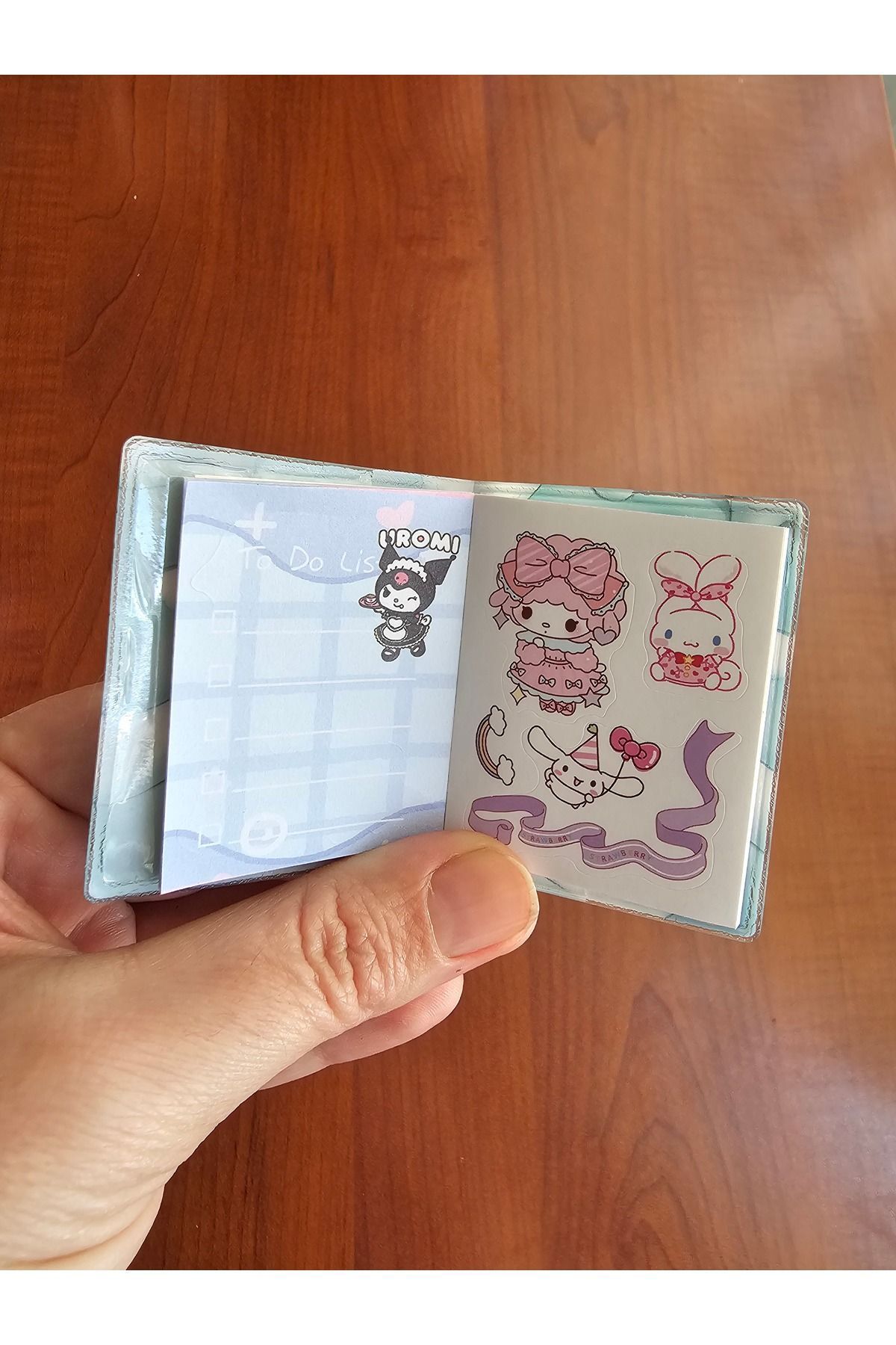 EyER Shoping Sanrio Kuromi 6 Cm Mini Stıcker'lı Sulu Defter 1 Paket (PAKETTE 2 ADET VARDIR)