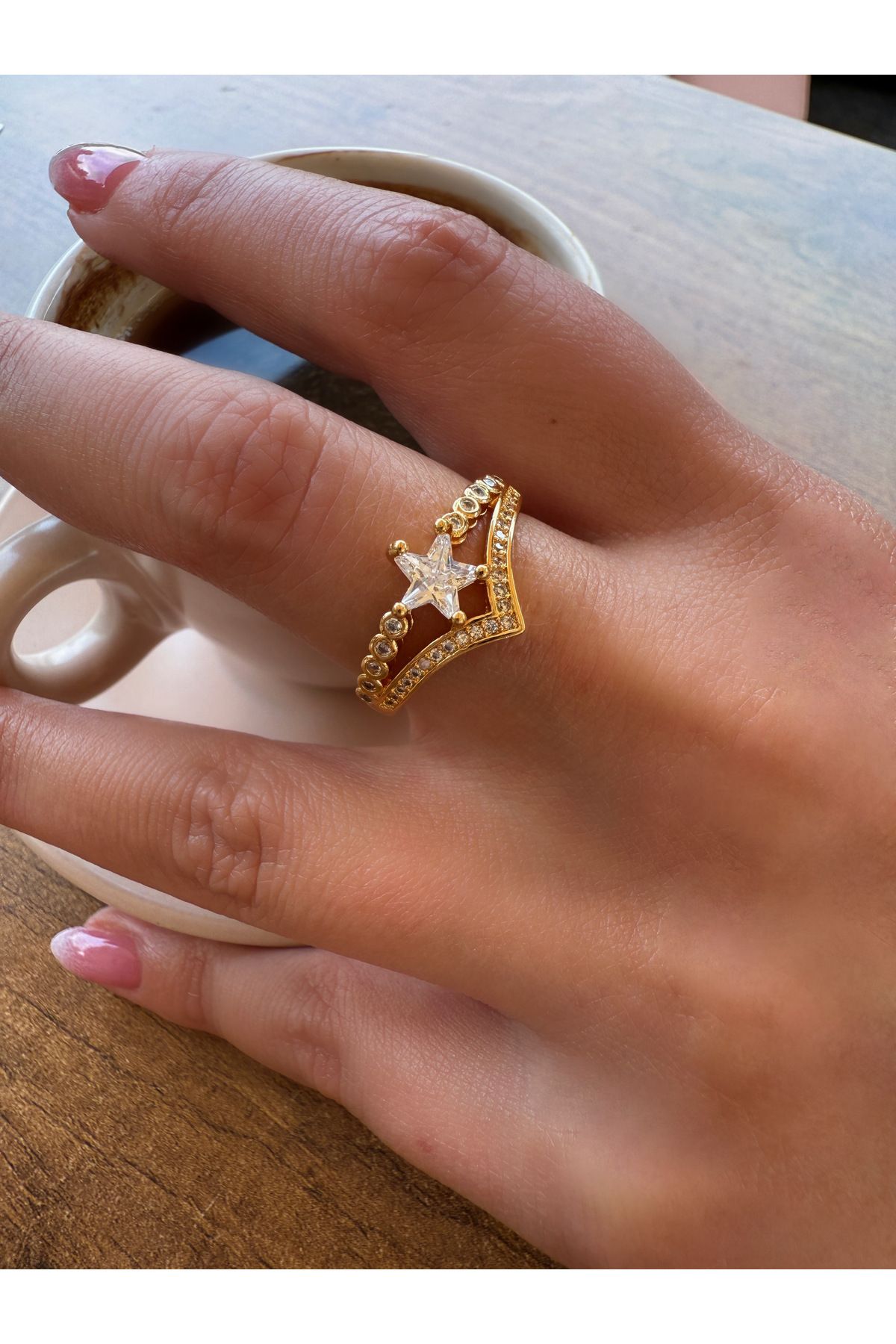 HeyYou Jewelry Ayarlanabilir star yüzük