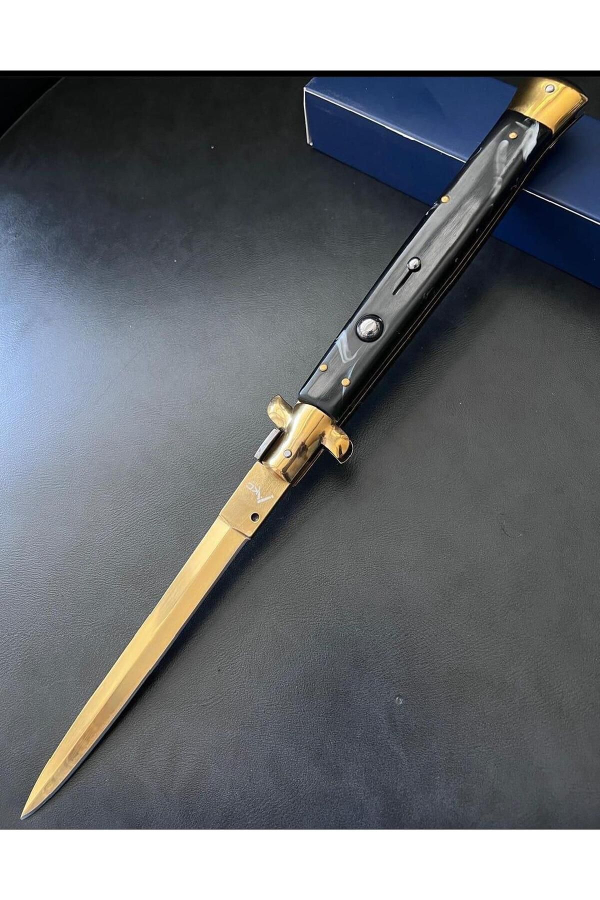 alsepeteavm Akc 33 Cm Gold Siyah Kabze İtalyan Stiletto