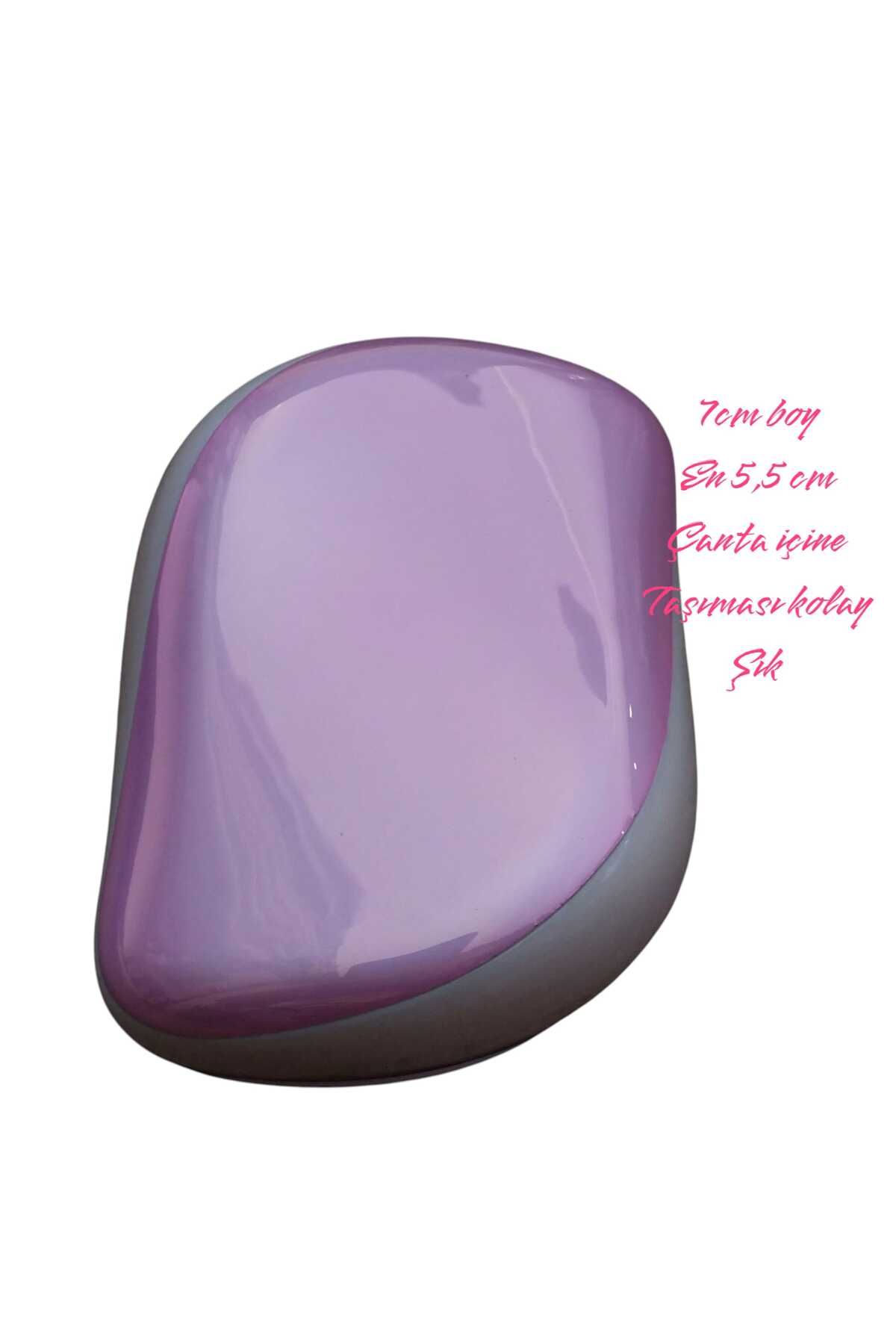 Mutkin Tarak pembe Compact Styler Holographic Pink saç fırça kapaklı saç tarağı dolaşmaya son
