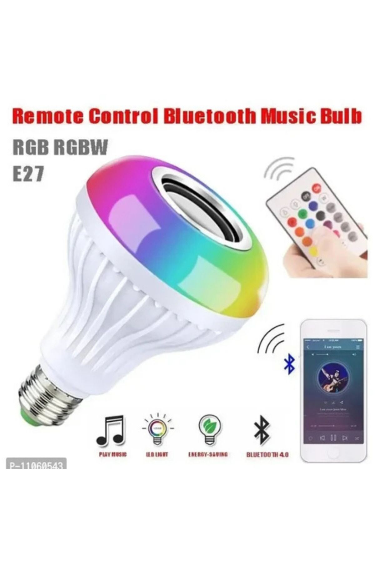 starex Kumandalı Mp3 Çalar Ampul Renkli Ampul RGB