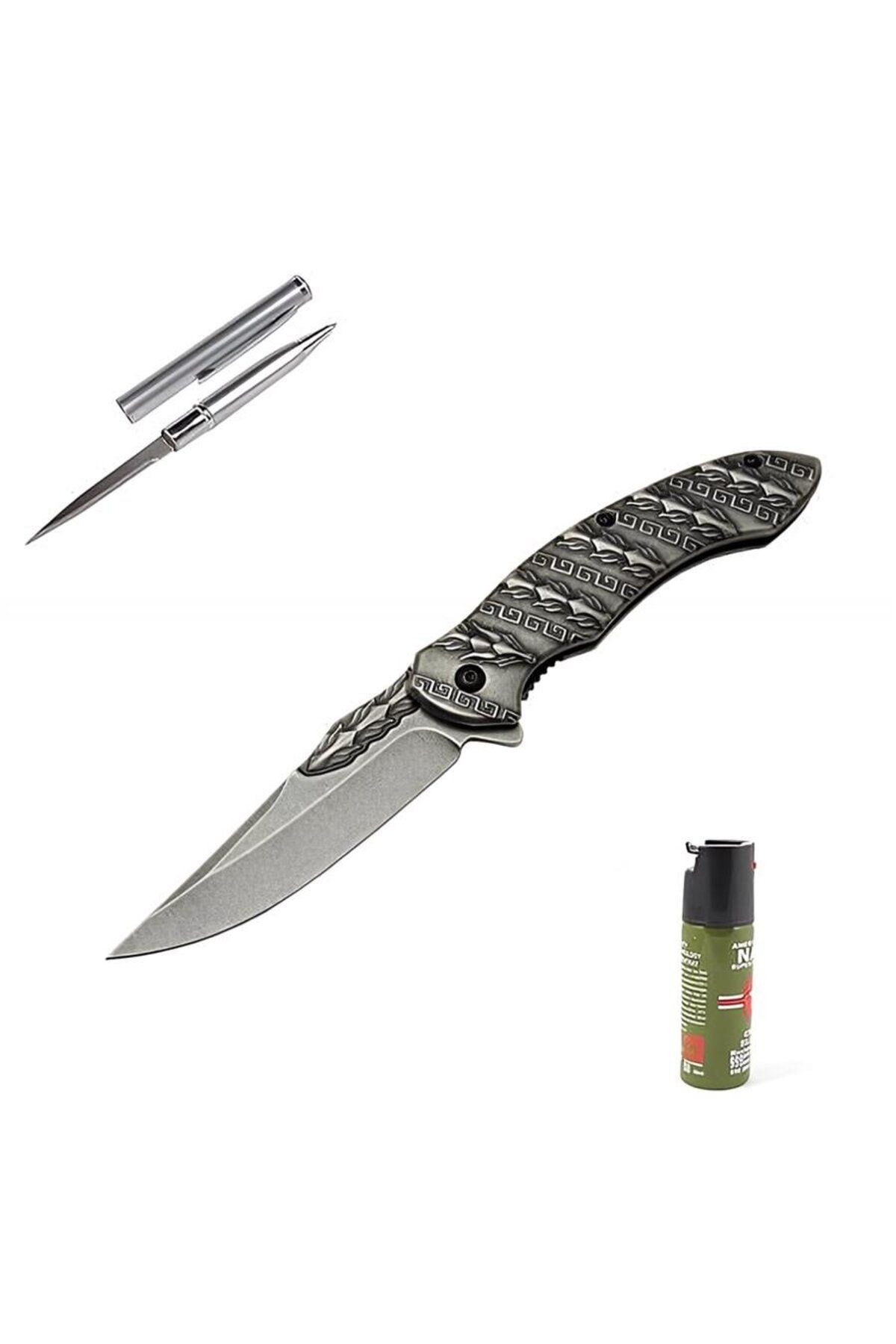 alsepeteavm Kişiye Özel Metal Snake Çakı Titanyum HC021 GRİ 21 CM