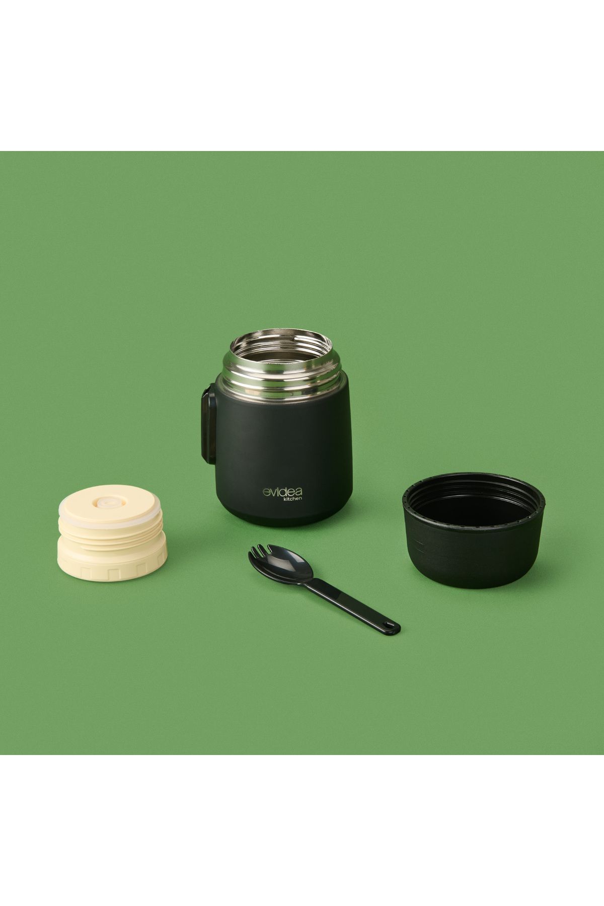 Evidea Kitchen Yemek Termosu - Siyah - 500 ml