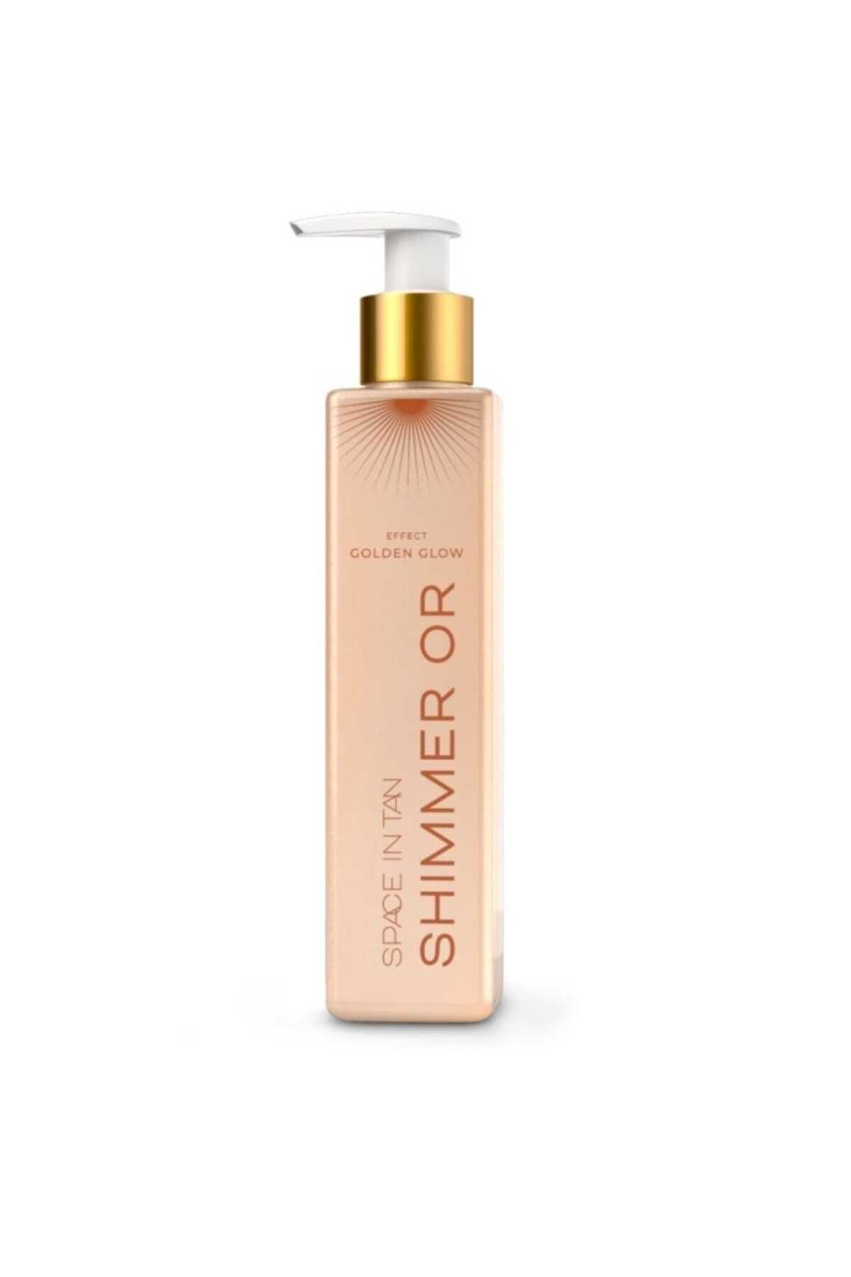 Generic SPACE IN TAN Golden Shimmer Body Lotion - Aloe Vera & Squalane Altın Parıltılı Vücut Losyonu 200ml