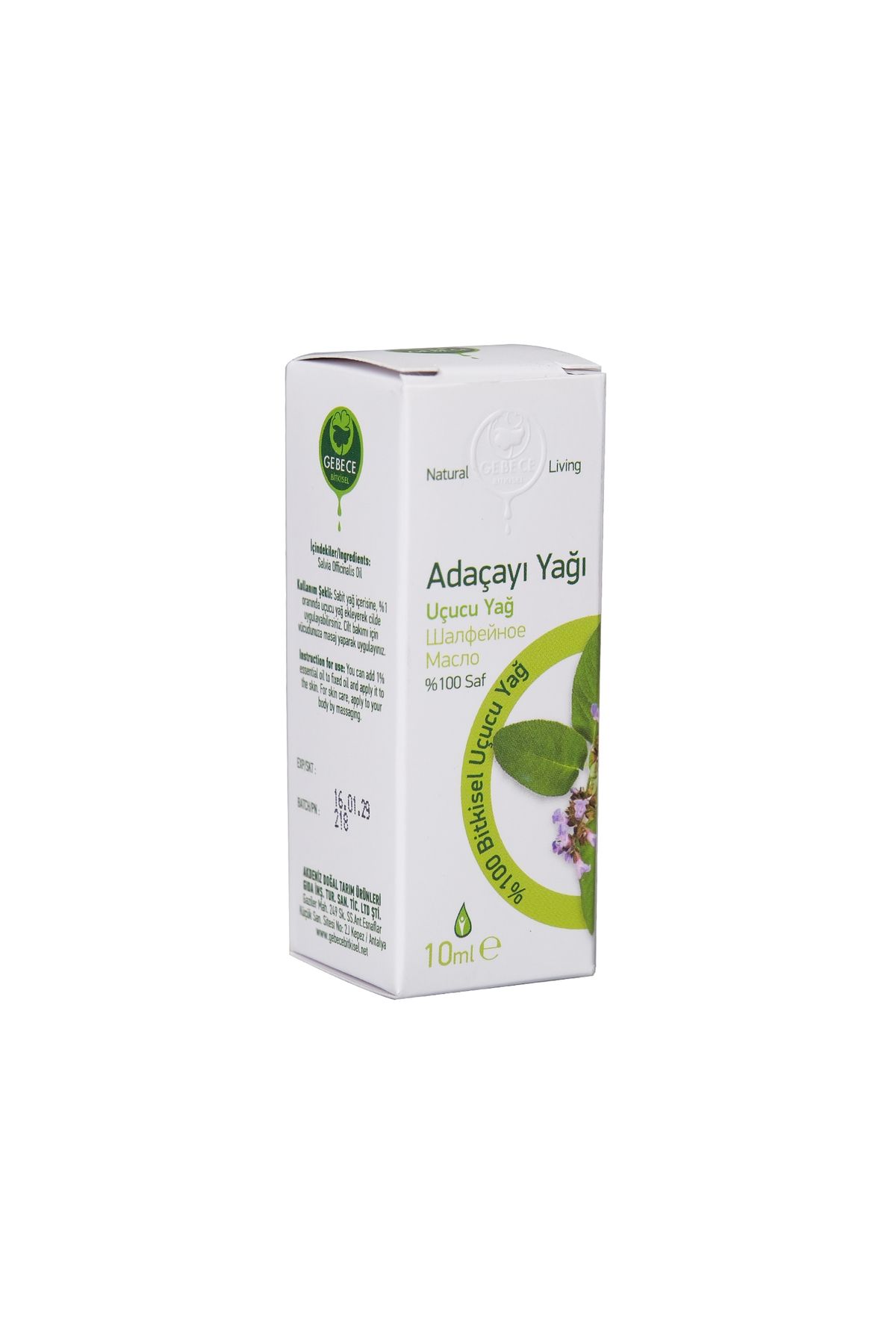 Gebece Adaçayı Uçucu Yağı 10 Ml