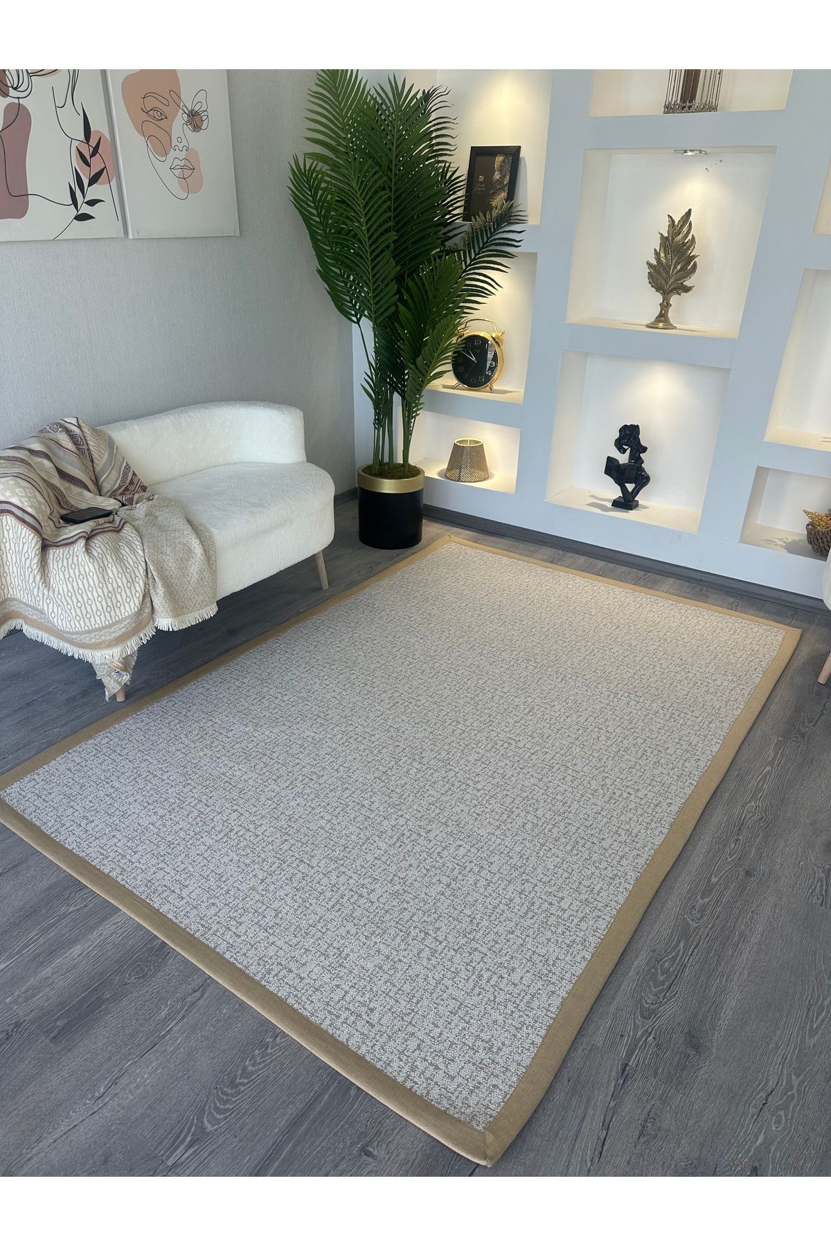 Rugs Modern Halı New Corner Sarı Kenar Detaylı Dokuma Taban Modern Dekoratif Halı newcorner03