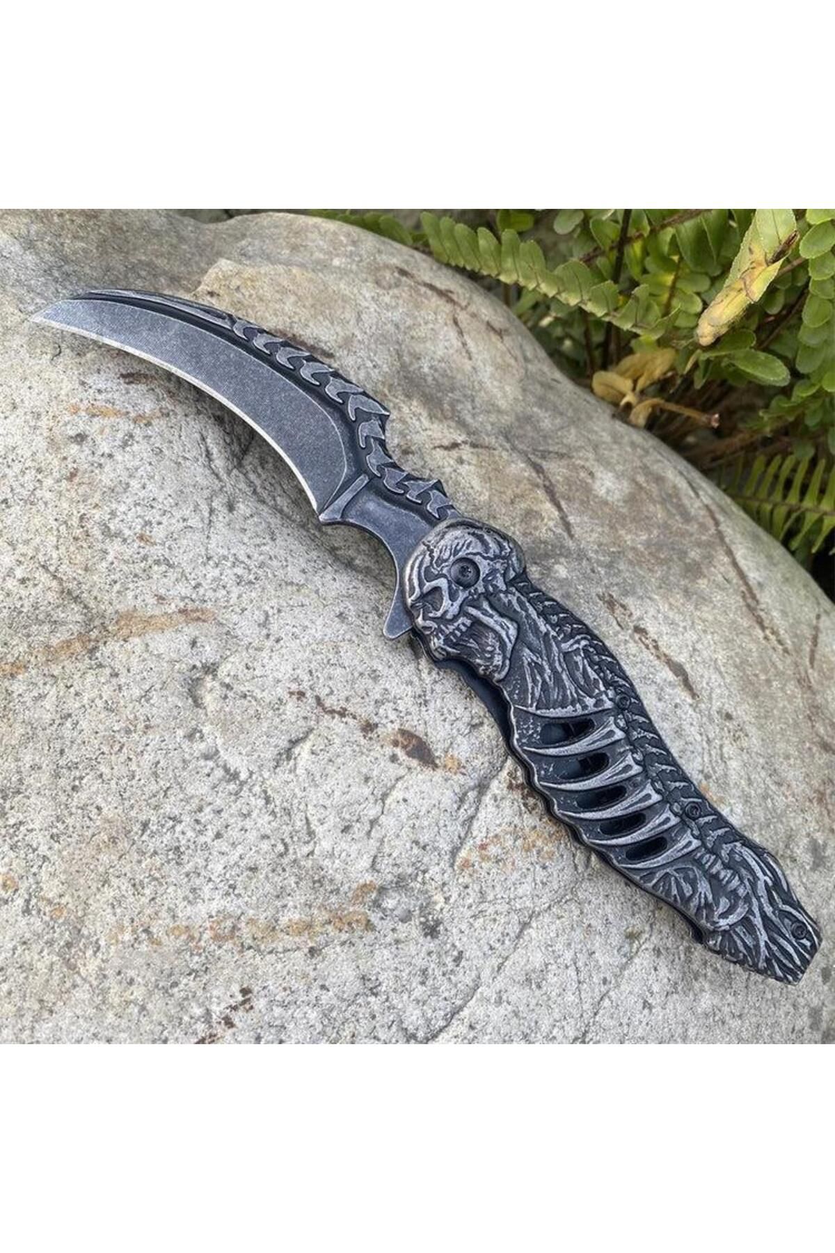 alsepeteavm Browning EXT-2011 İskelet İşlemeli Otomatil Kamp Çakısı