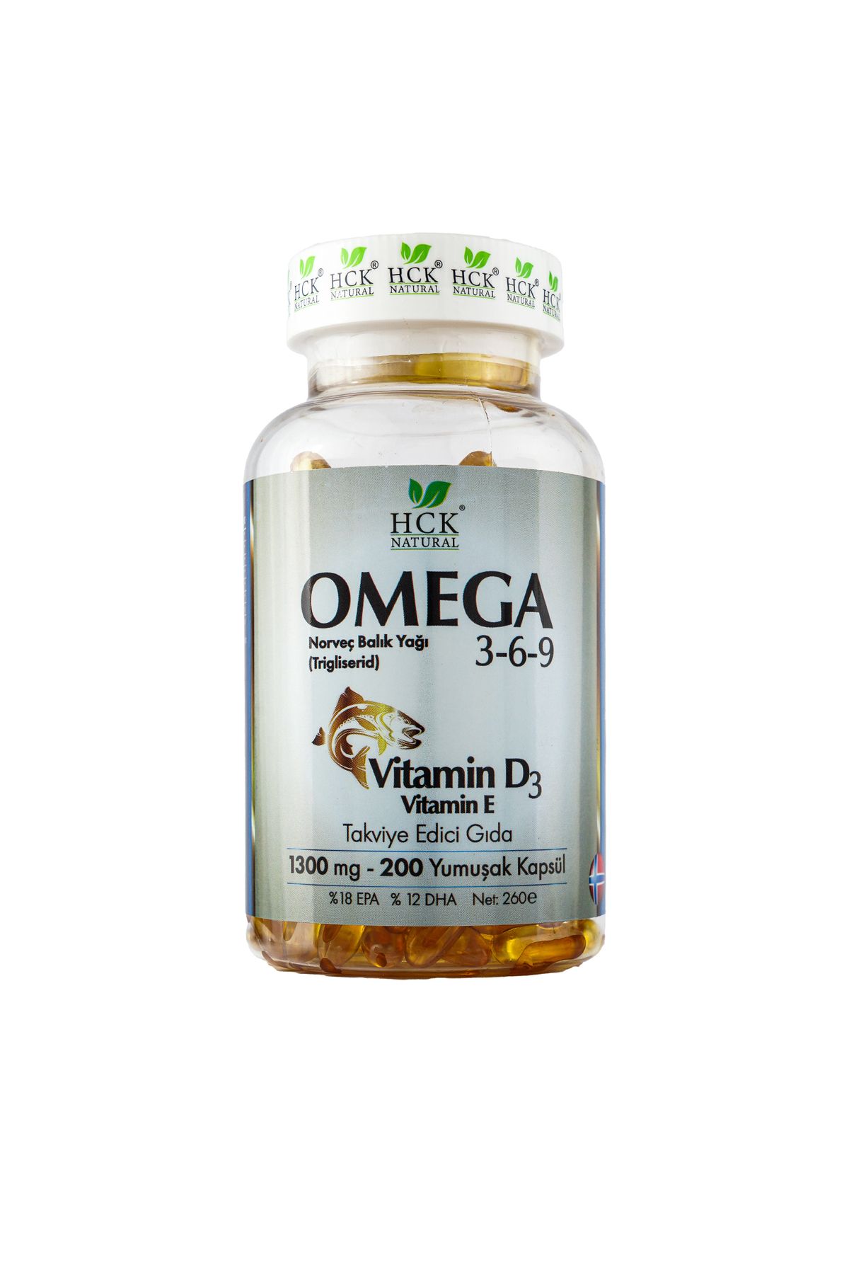 HCK NATURAL Omega 3-6-9 + Vit.D3 + Vit.E 200 Soft Gel