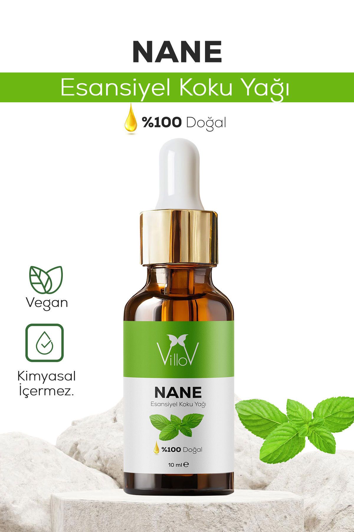 Villov Nane Esansiyel Uçucu Koku Yağı Difüzör Esansı Buhurdanlık Yağı Aromaterapi Esansı Yağı 10ml