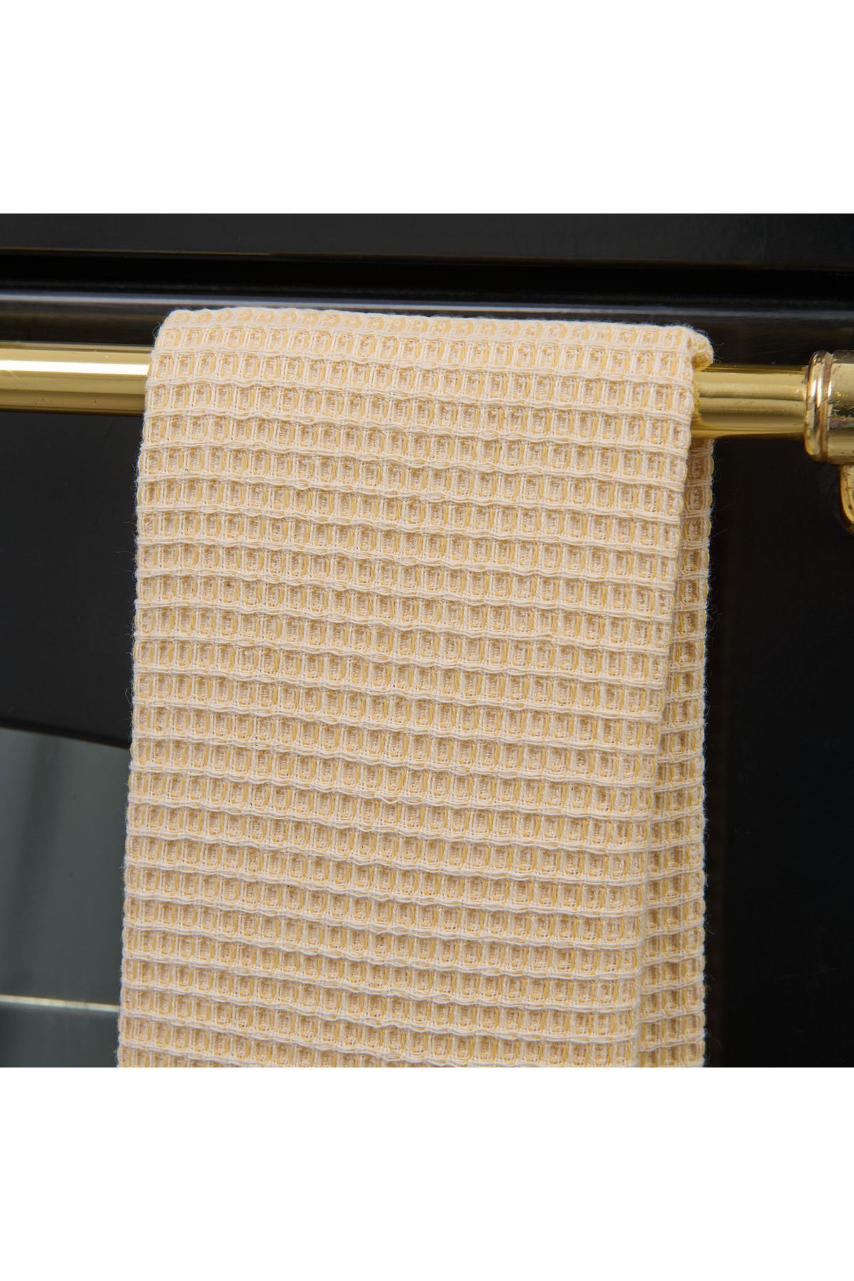 Evidea Soft Waffle Mutfak Havlusu - Sarı - 30x50 cm