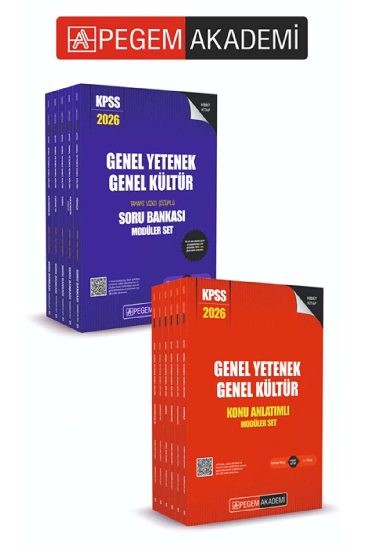 Pegem Akademi Yayıncılık PEGEM AKADEMİ 2026 KPSS Genel Yetenek Genel Kültür Lisans Konu Anlatımlı Modüler Set - (6 Kitap) +