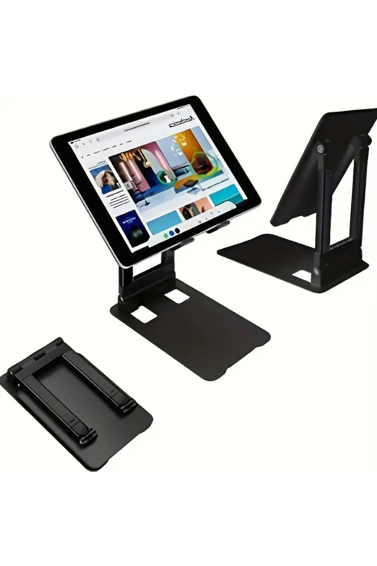 OBRAX Alüminyum Metal Stand Tutucu, Katlanabilir, Ipad, Tablet, E-okuyucu 4-13 Inç Ile Uyumlu