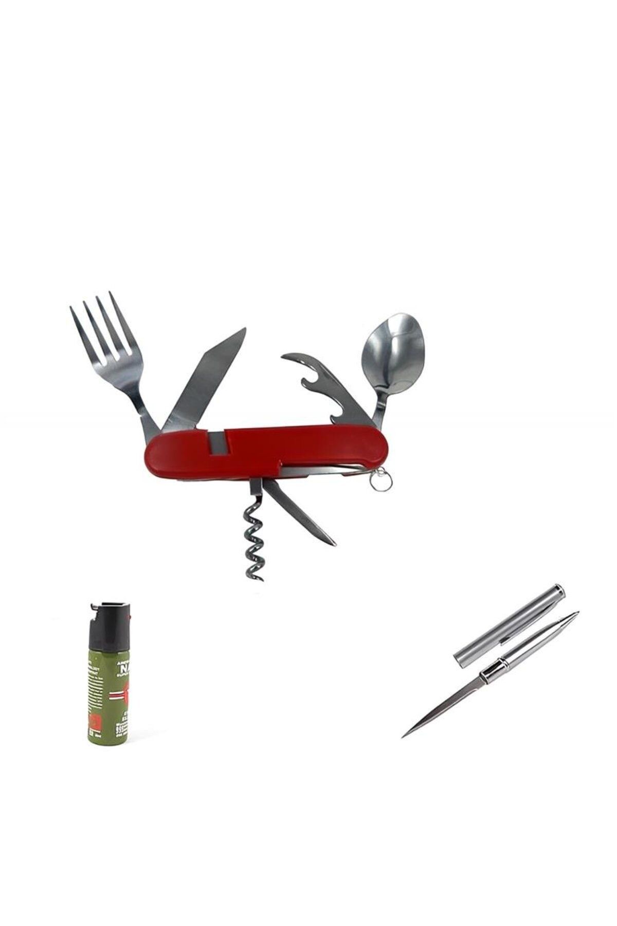 alsepeteavm Kişiye Özel Kırmızı Çatal Kaşık B 11 CM
