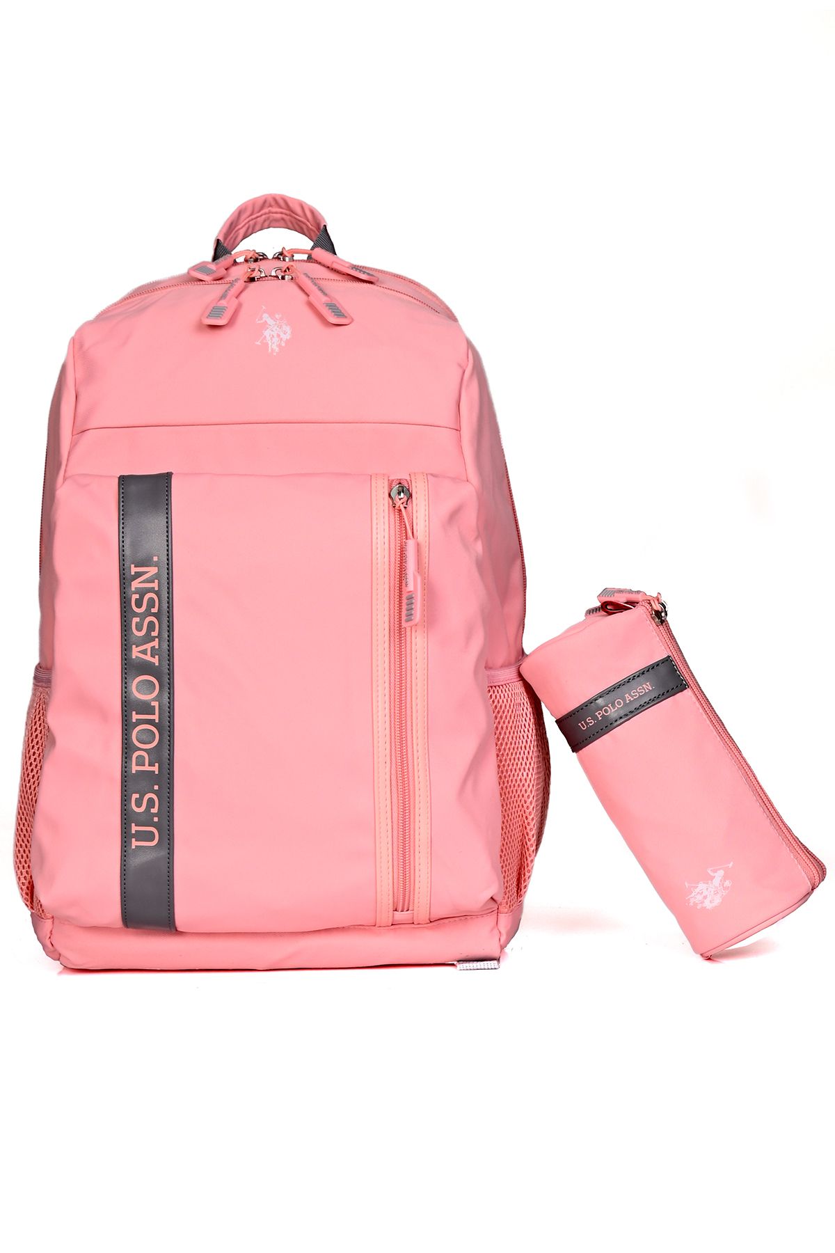 U.S. Polo Assn. U.S. Polo Assn. Unisex Okul Sırt Çantası + Kalemlik Set – PLCAN24357 Pembe
