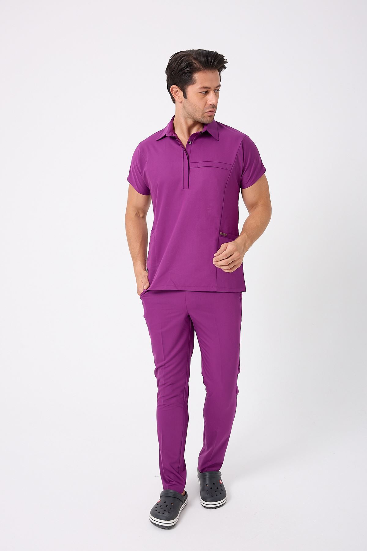 Onur Forma Scrubs Planet Erkek Takım - Eflatun