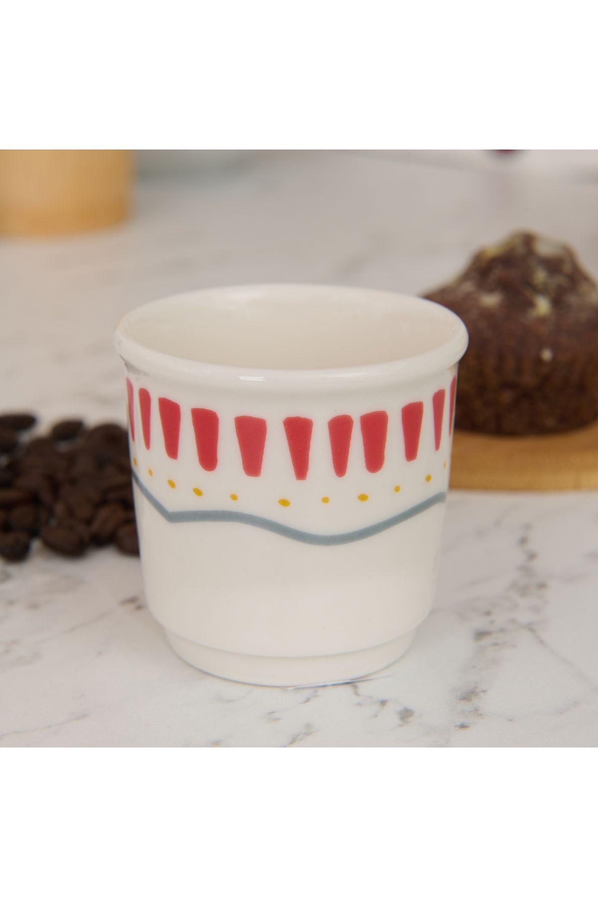 Evidea Kitchen Bon Appetit Espresso Fincanı - Renkli - 80 ml