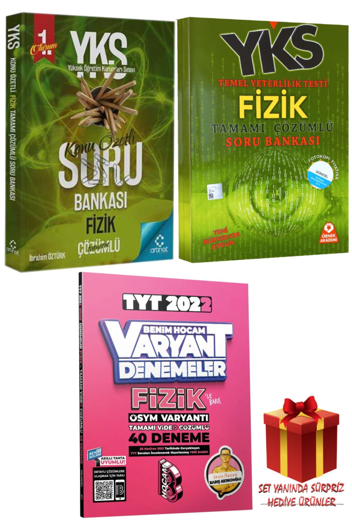 Panem Yayınları Artınet YKS-TYT Fizik Konu Özetli Soru Bankası+Fizik Soru Bankası+Benim Hocam TYT Fizik 40 Deneme