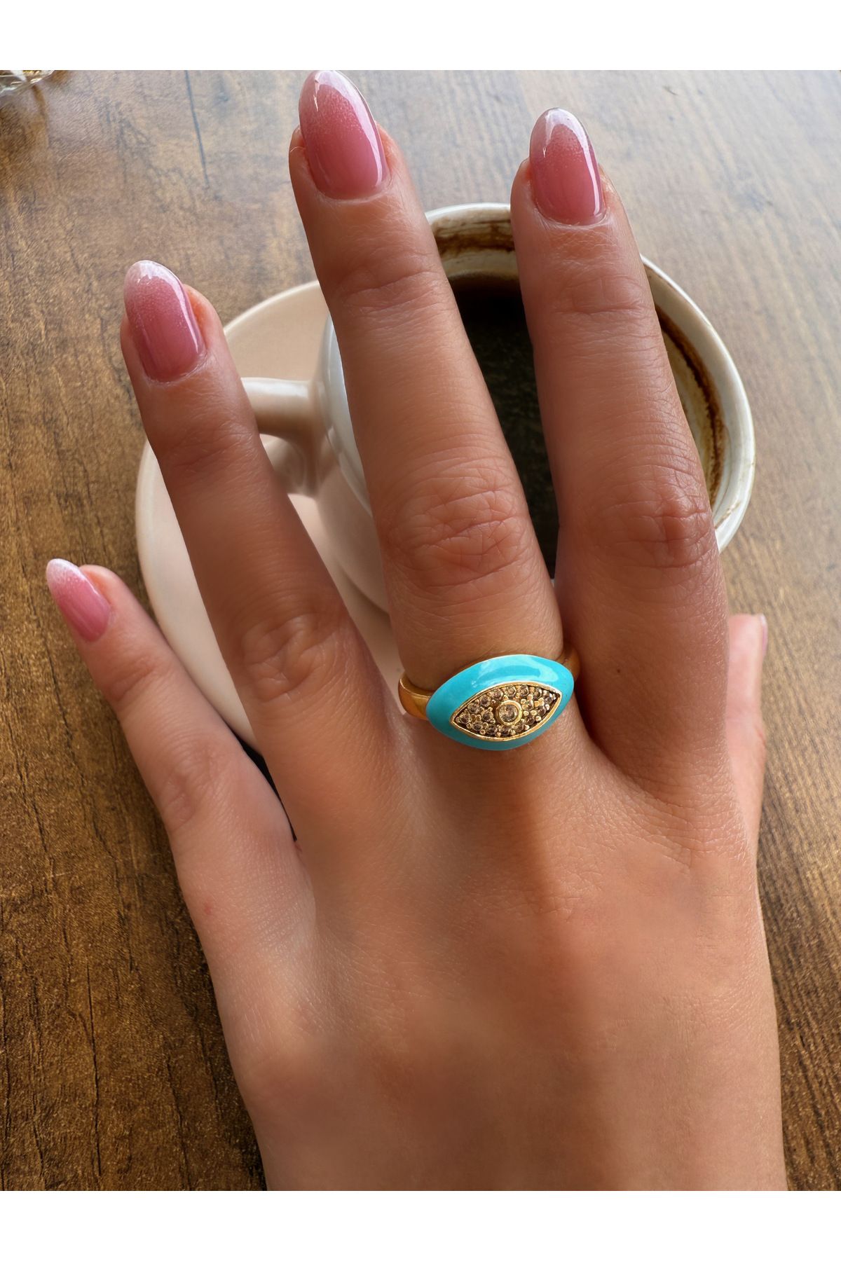HeyYou Jewelry Ayarlanabilir göz yüzük